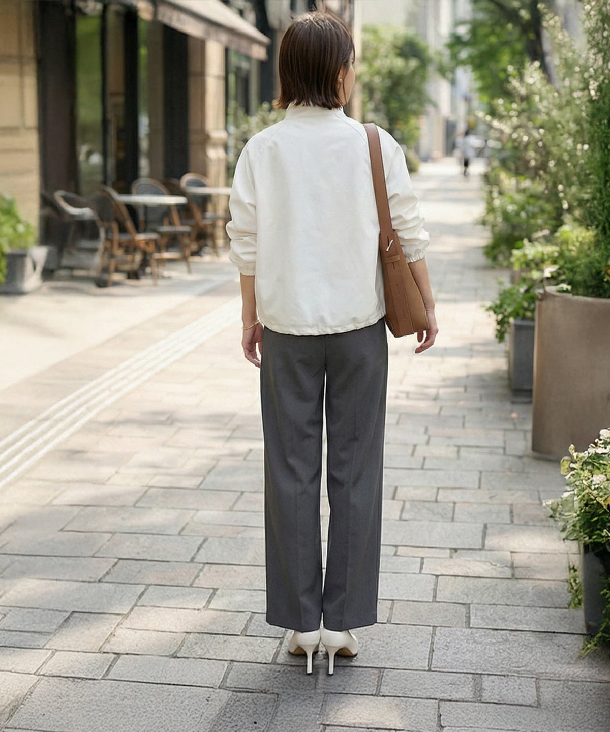 着用イメージ 163cm エクリュ