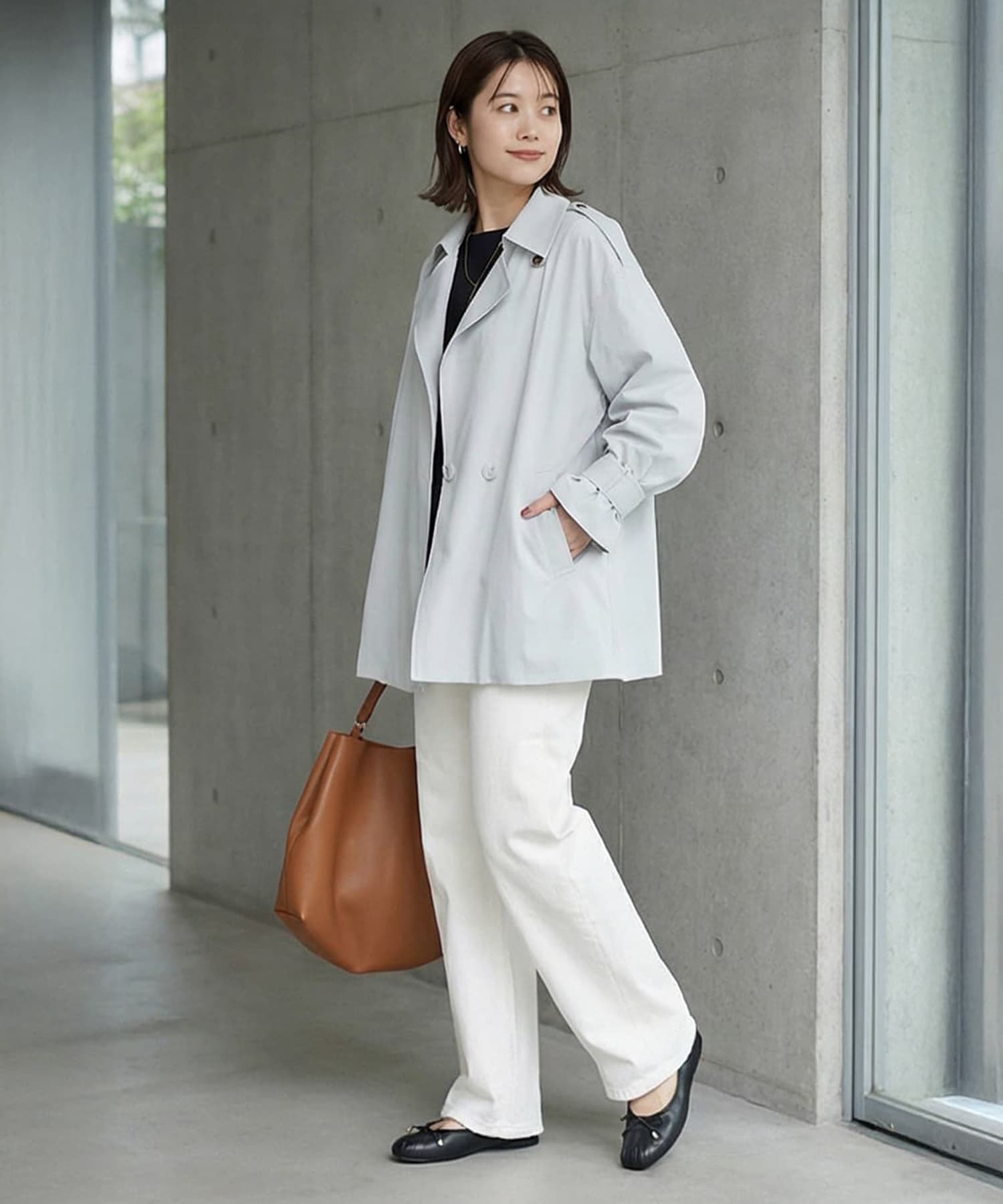 selection】ショート丈トレンチコート | おしゃれな大人レディース