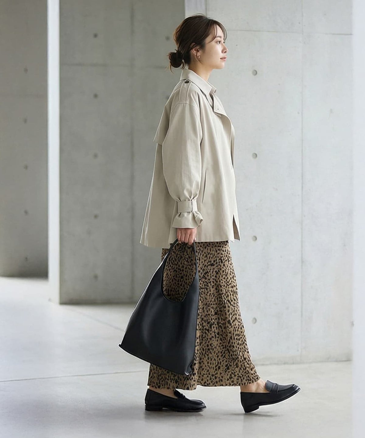 着用イメージ 163cm ライトベージュ