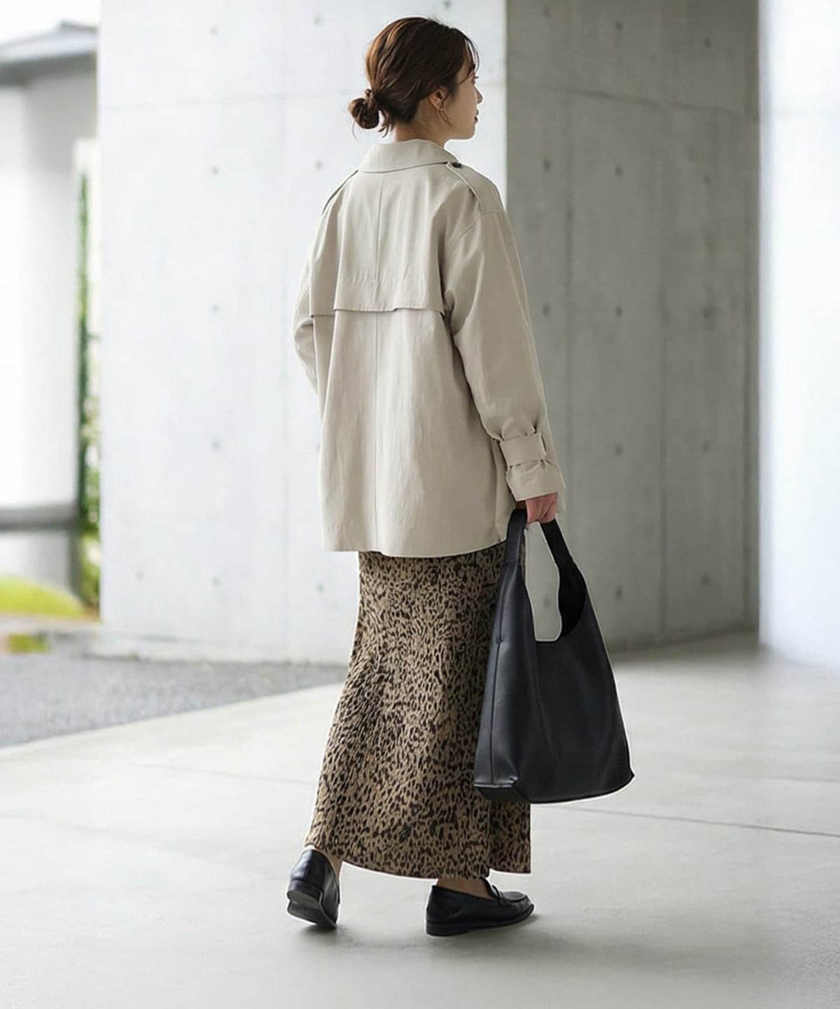 着用イメージ 163cm ライトベージュ