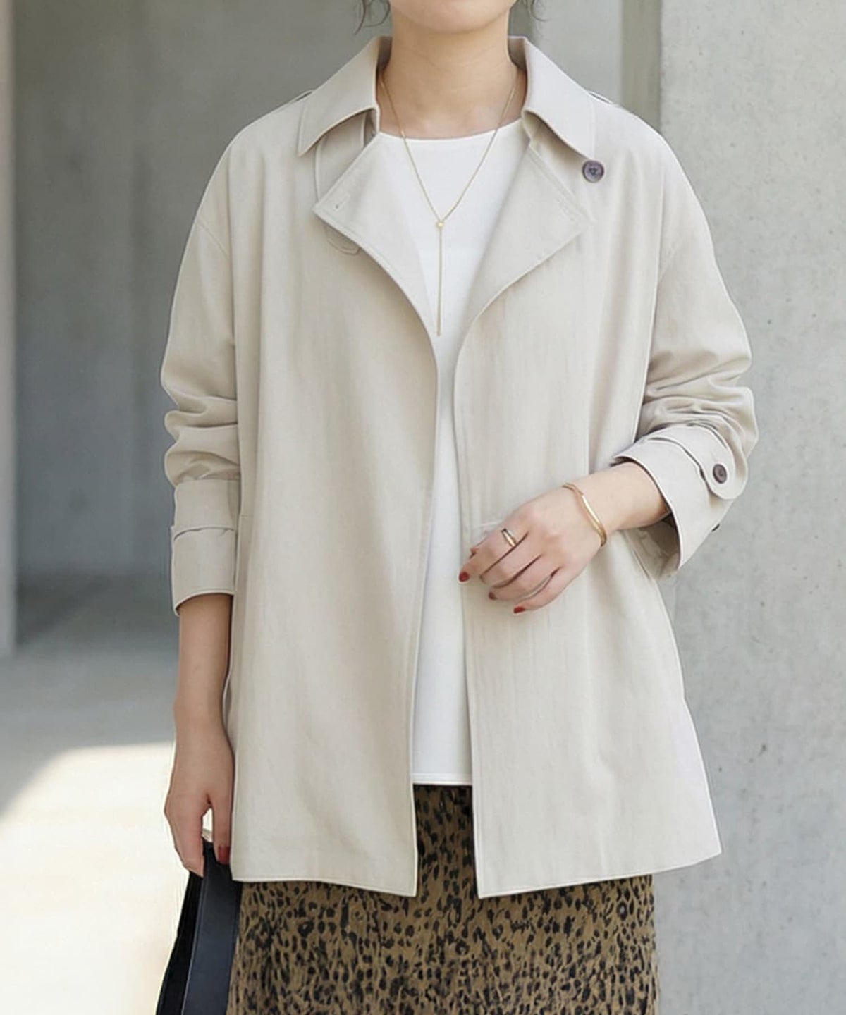 着用イメージ 163cm ライトベージュ