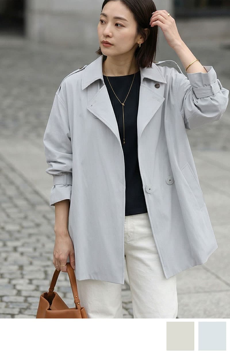 selection】ショート丈トレンチコート | おしゃれな大人レディース