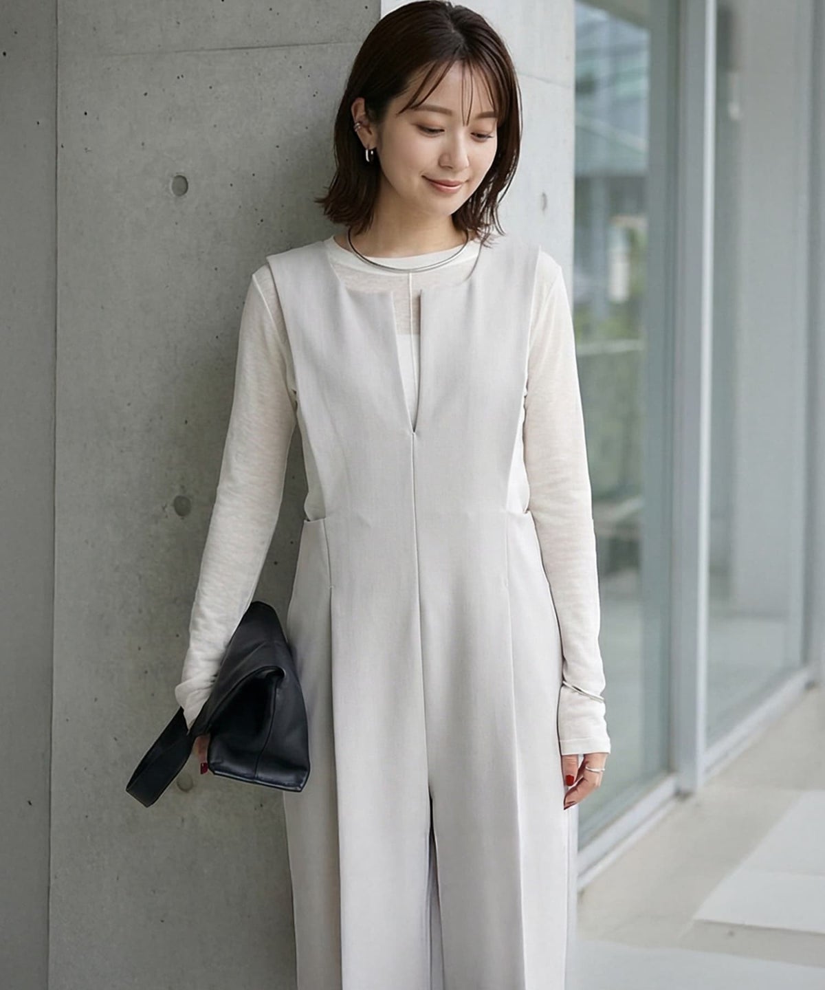 着用イメージ 163cm サンドベージュ