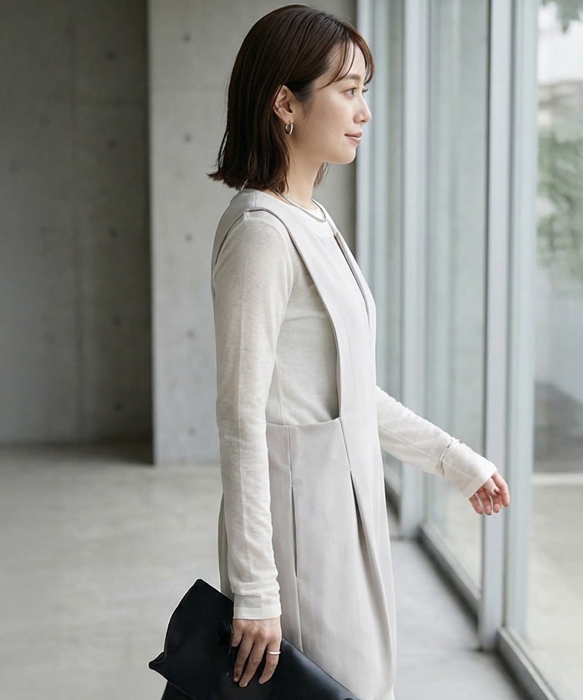 着用イメージ 163cm サンドベージュ