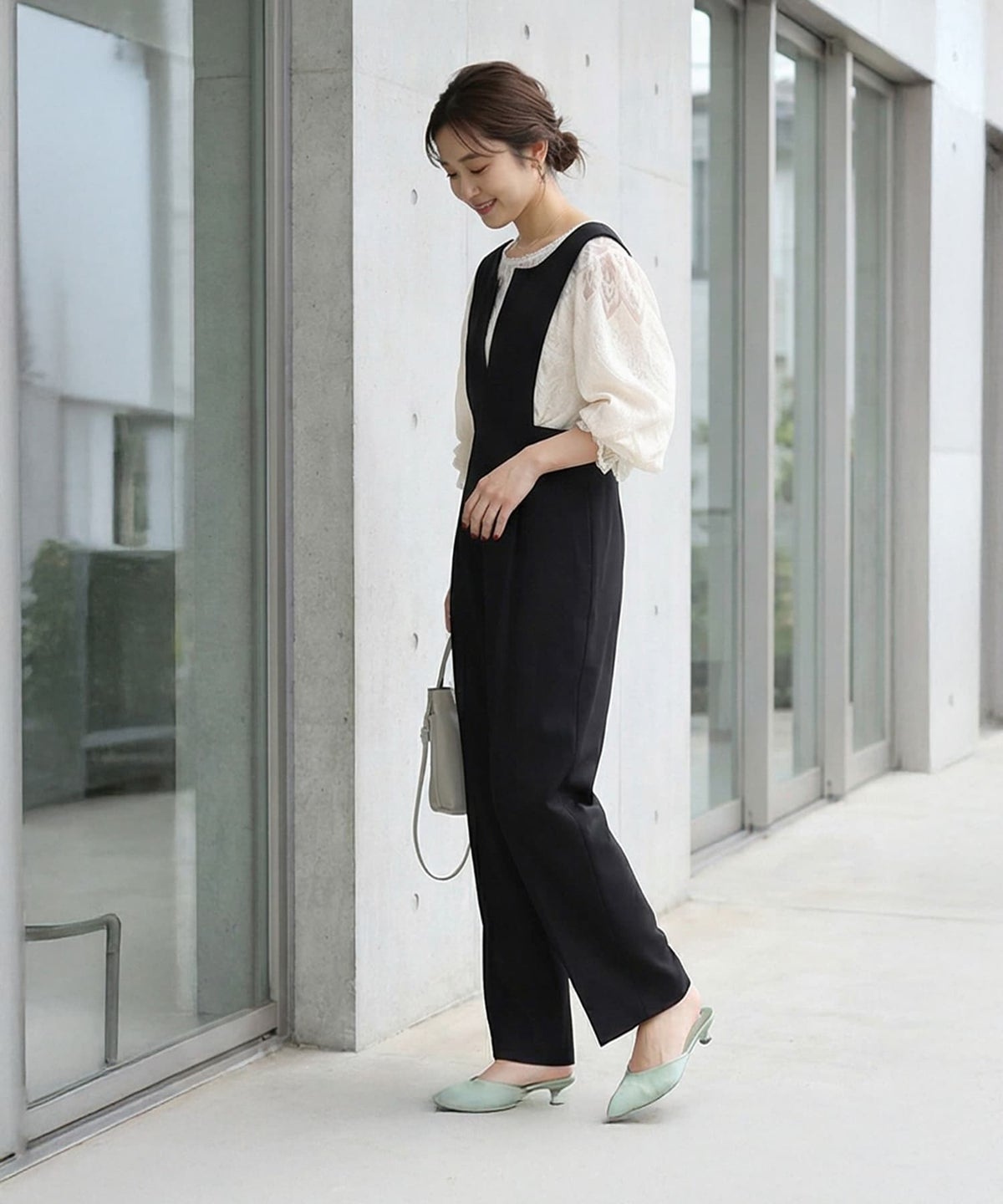 着用イメージ 163cm ブラック