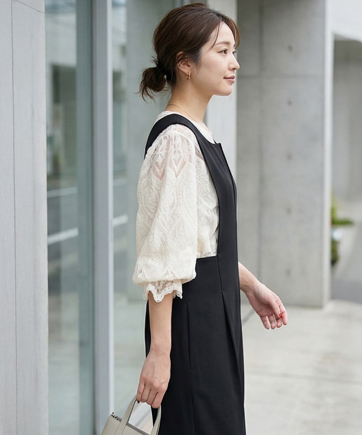 着用イメージ 163cm ブラック