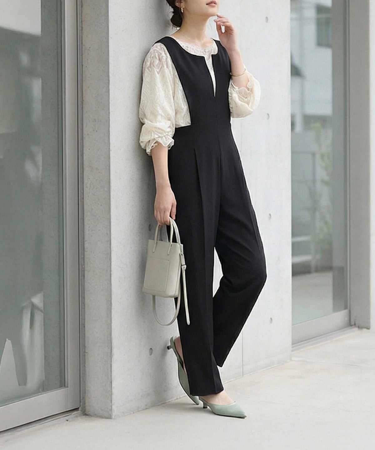 着用イメージ 163cm ブラック