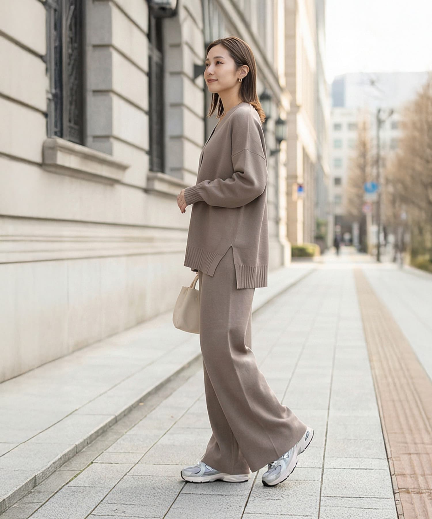 Lサイズ レディース服 コーデ売り まとめ売り 新品 イージーパンツ カーデ カーデ型トップス＆パンツセットアップ | おしゃれな大人レディース