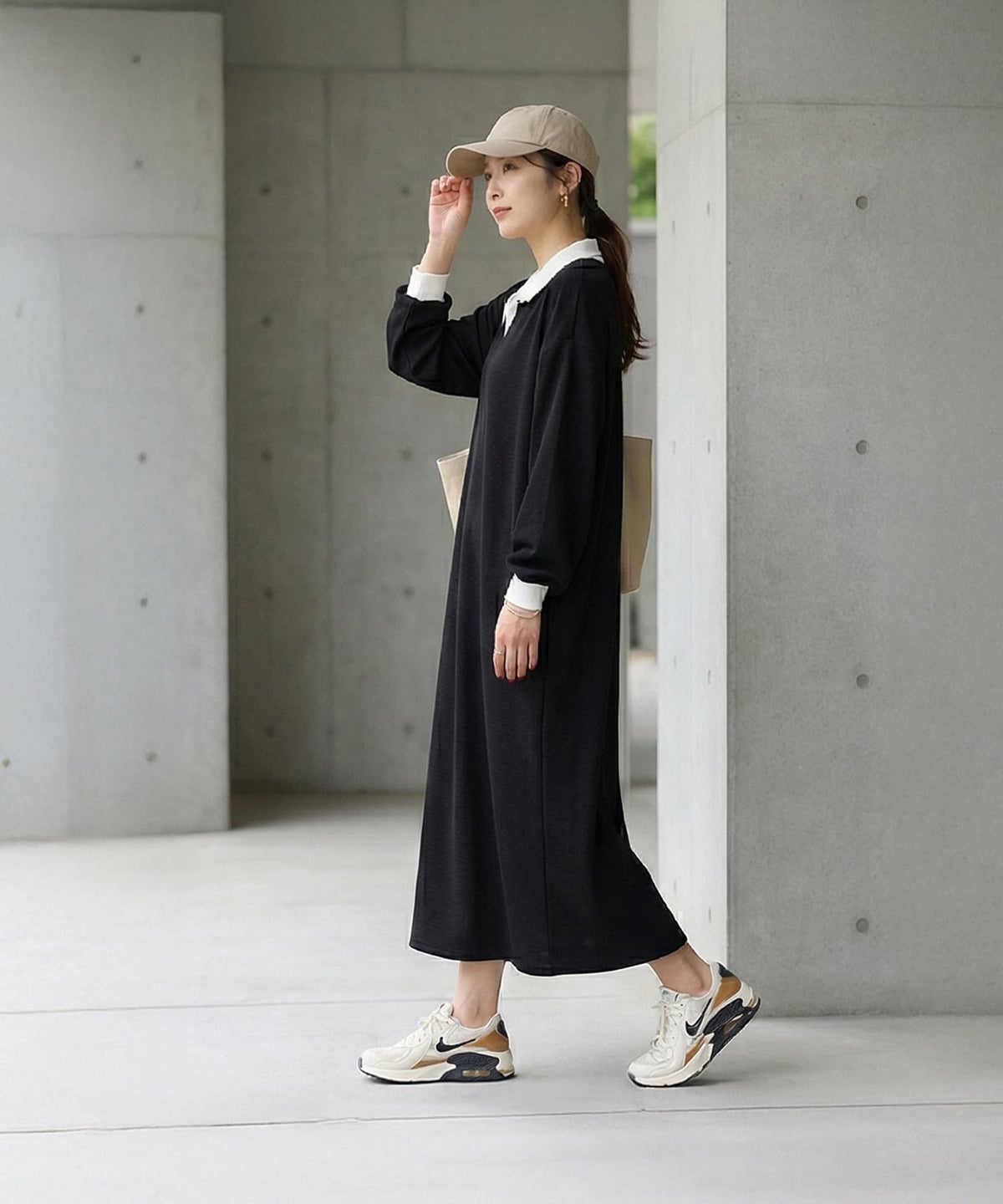 着用イメージ 163cm ブラック