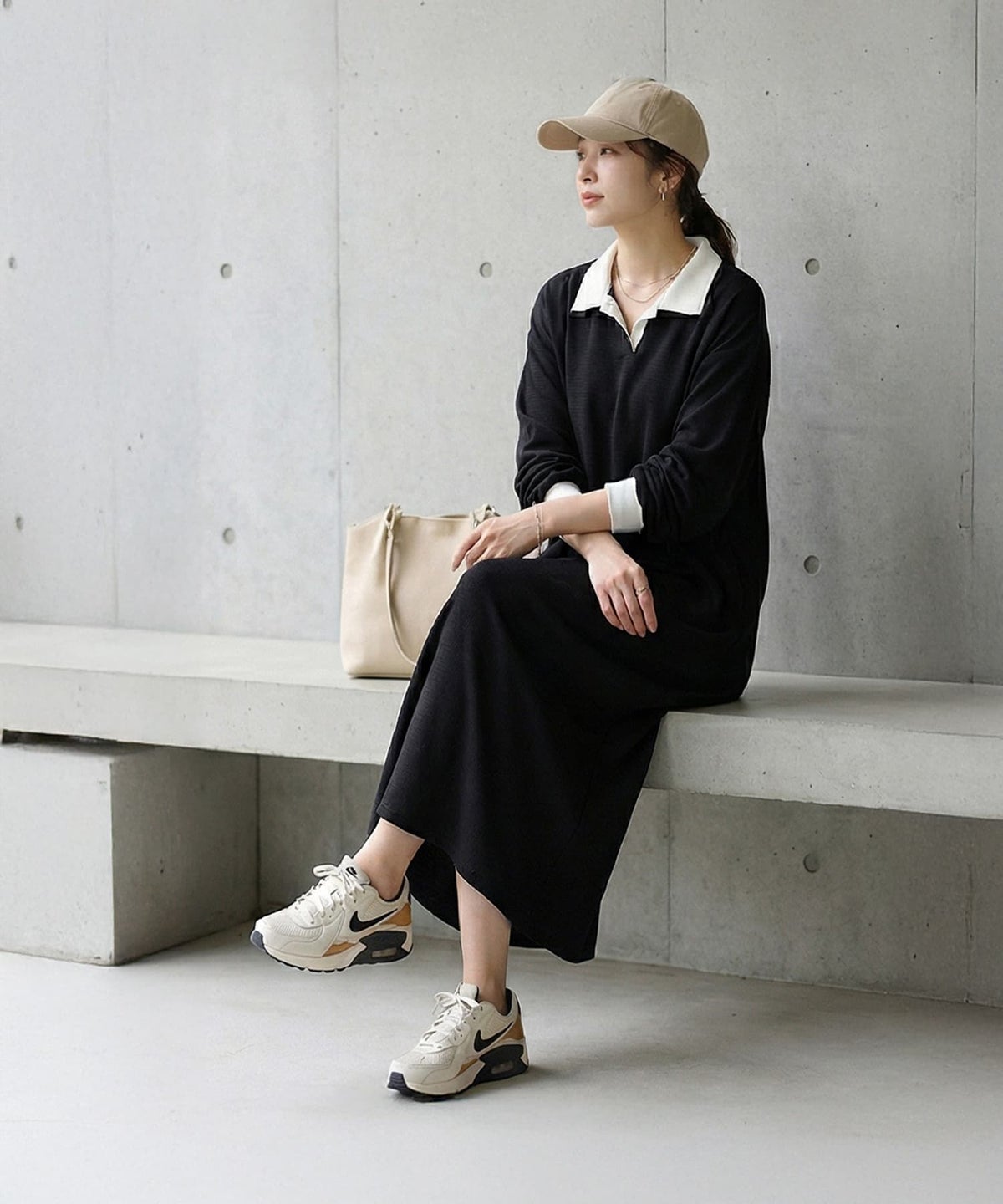 着用イメージ 163cm ブラック