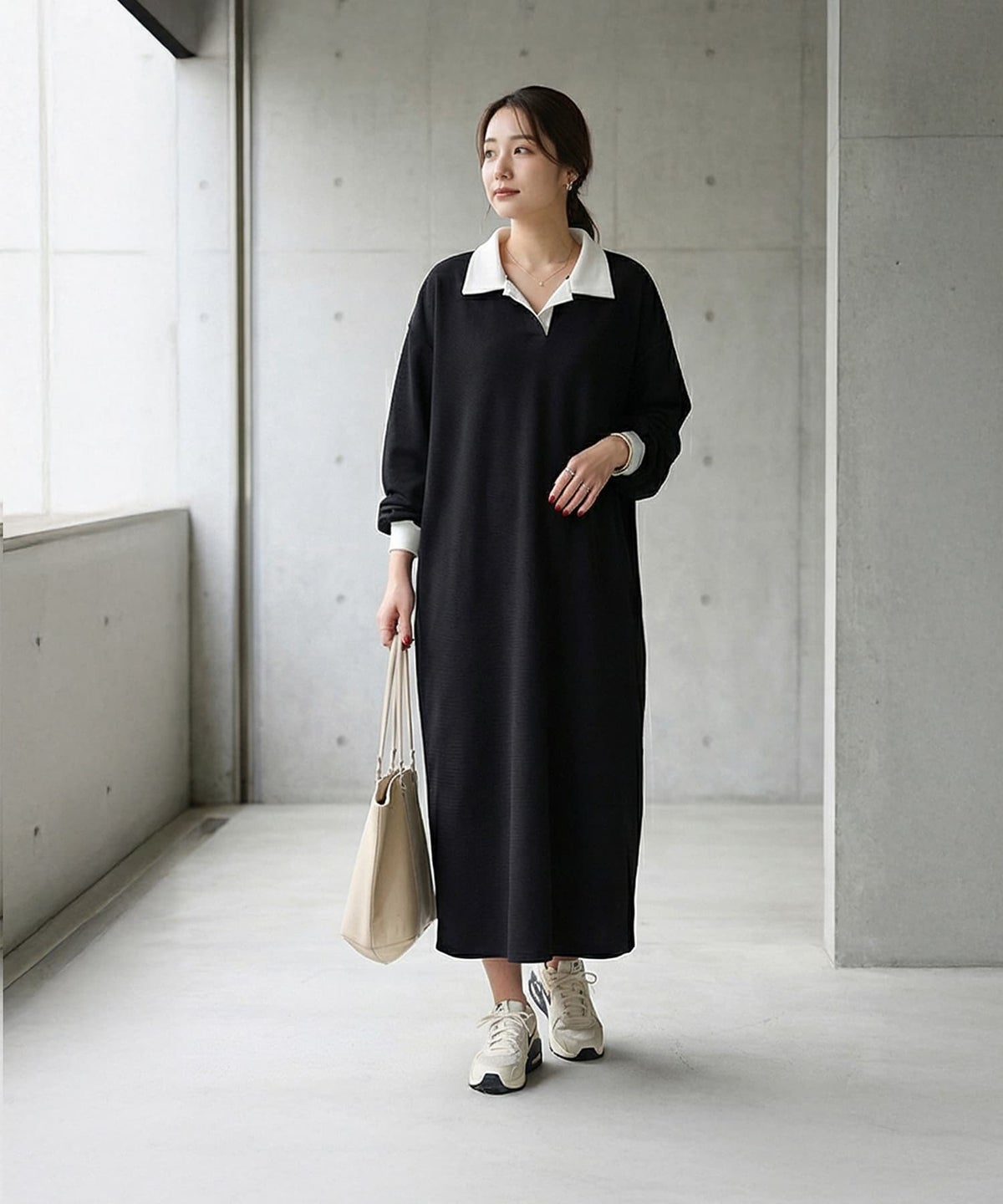 着用イメージ 163cm ブラック