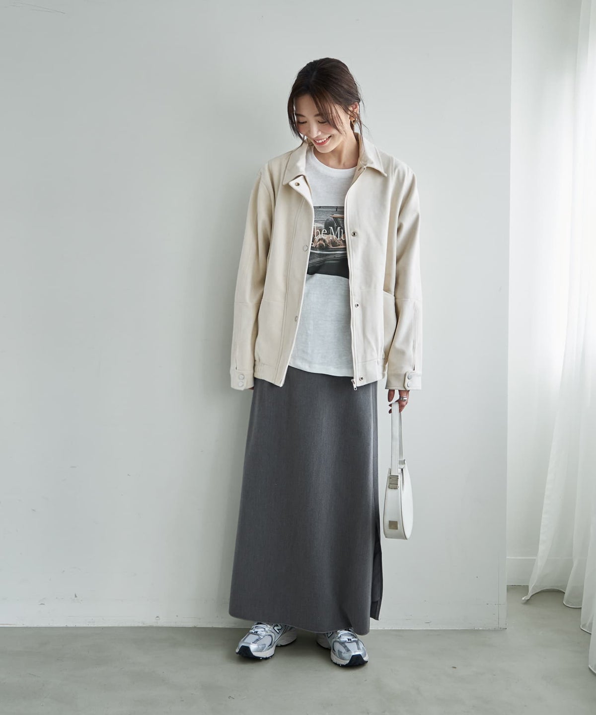 着用イメージ 166cm エクリュ