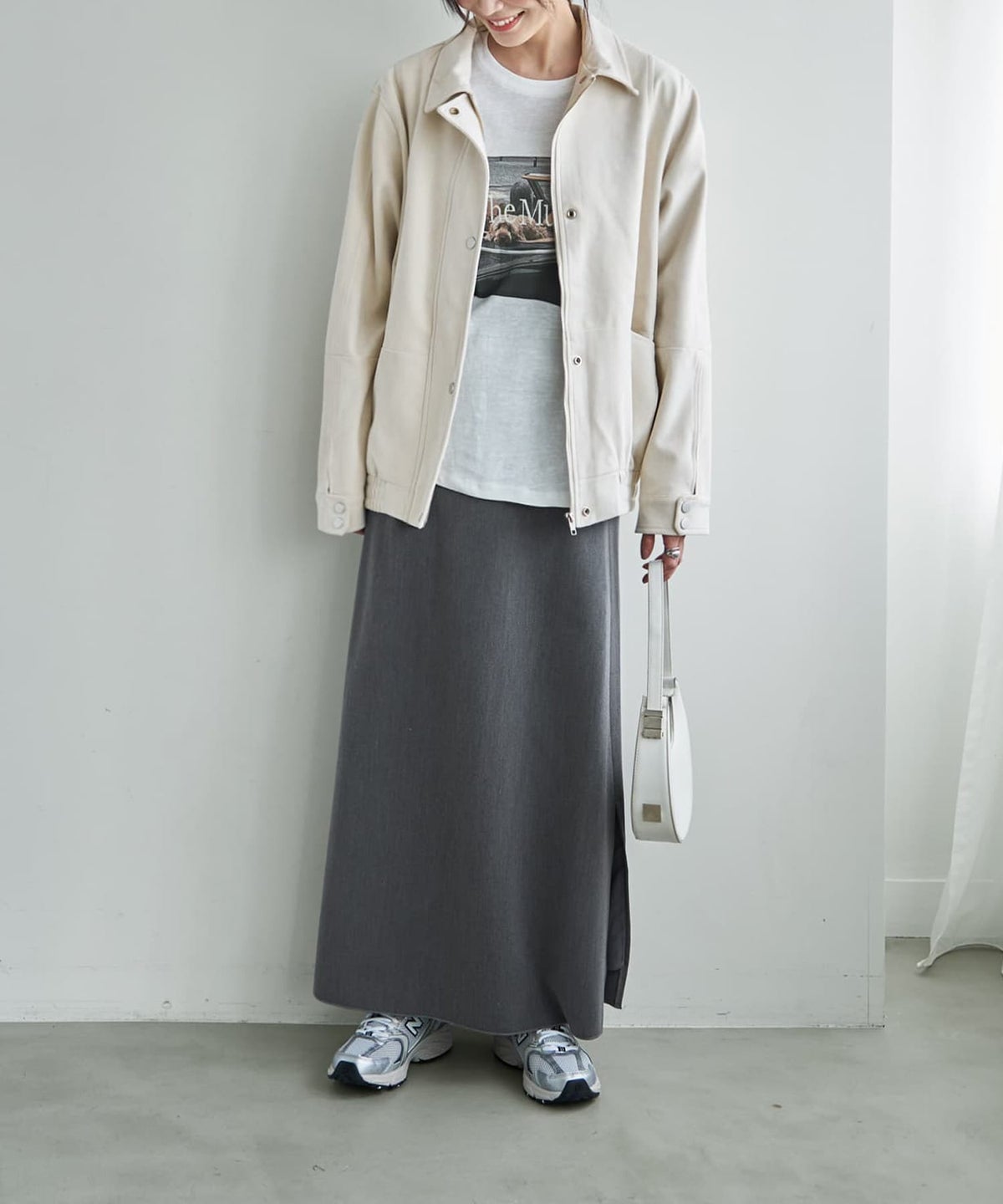 着用イメージ 166cm エクリュ