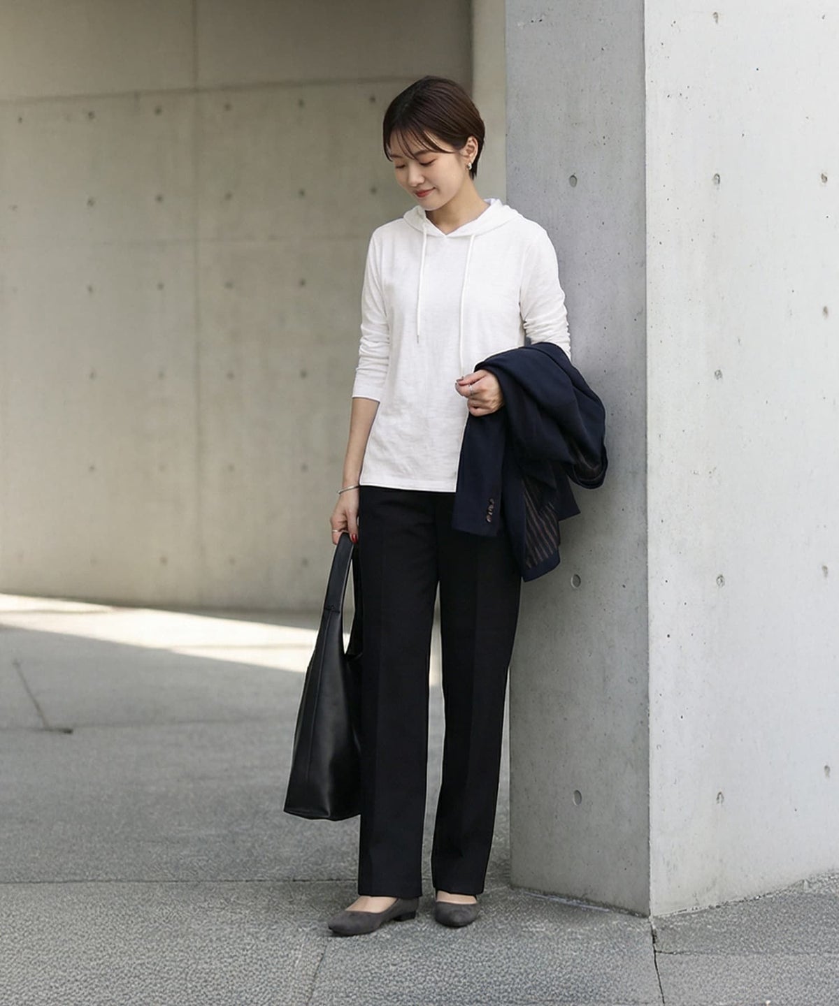 着用イメージ 163cm ホワイト