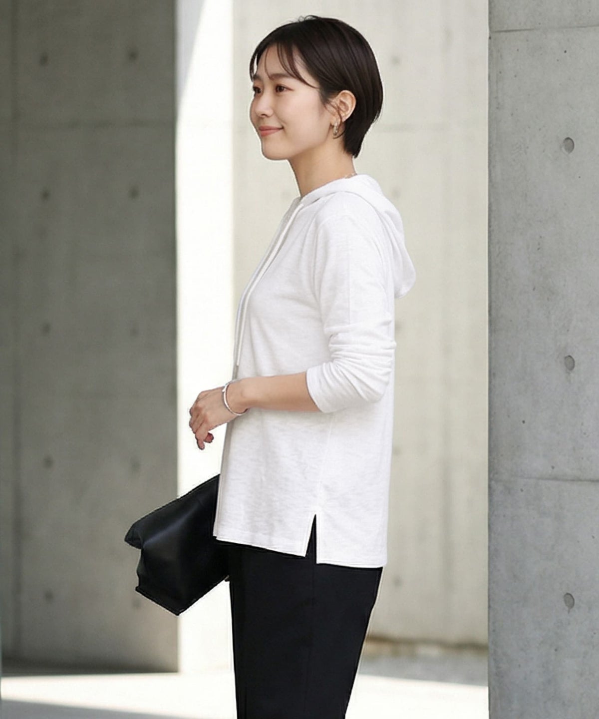 着用イメージ 163cm ホワイト