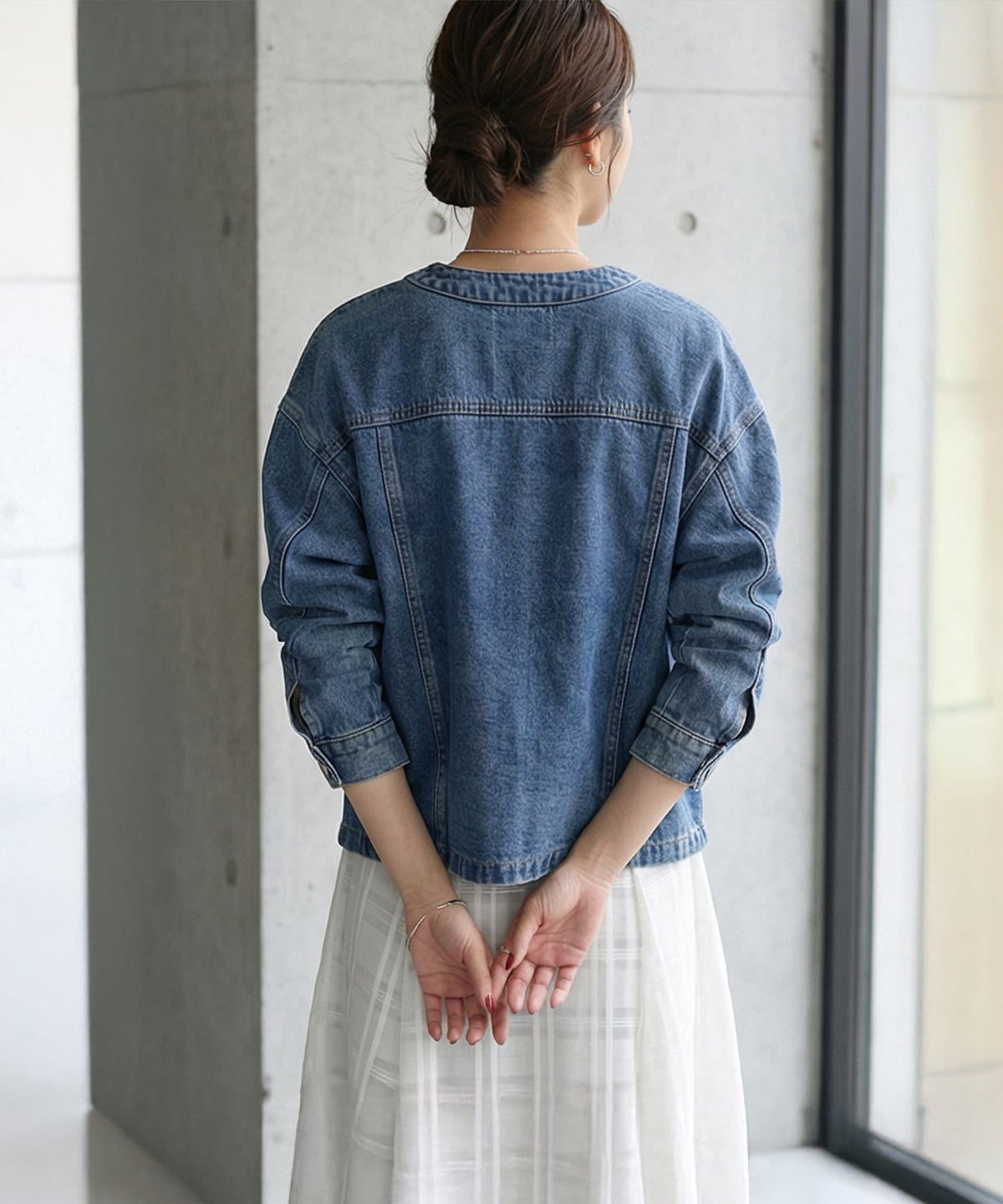 着用イメージ 163cm ライトブルー