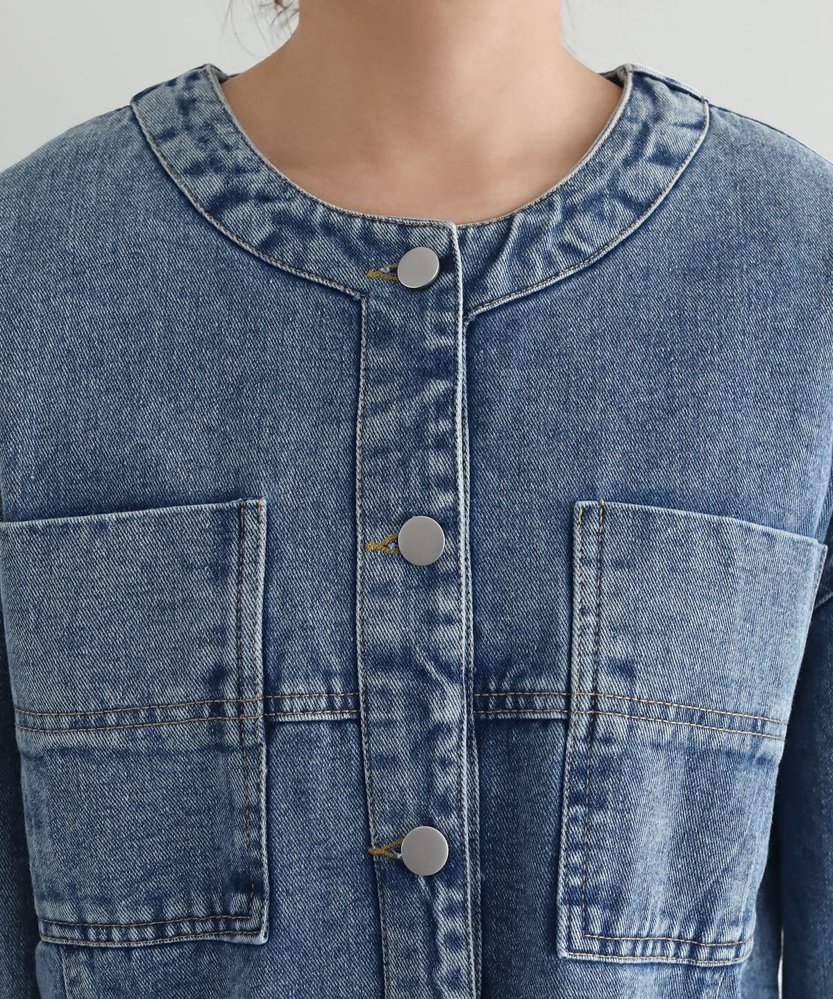 着用イメージ 163cm ライトブルー