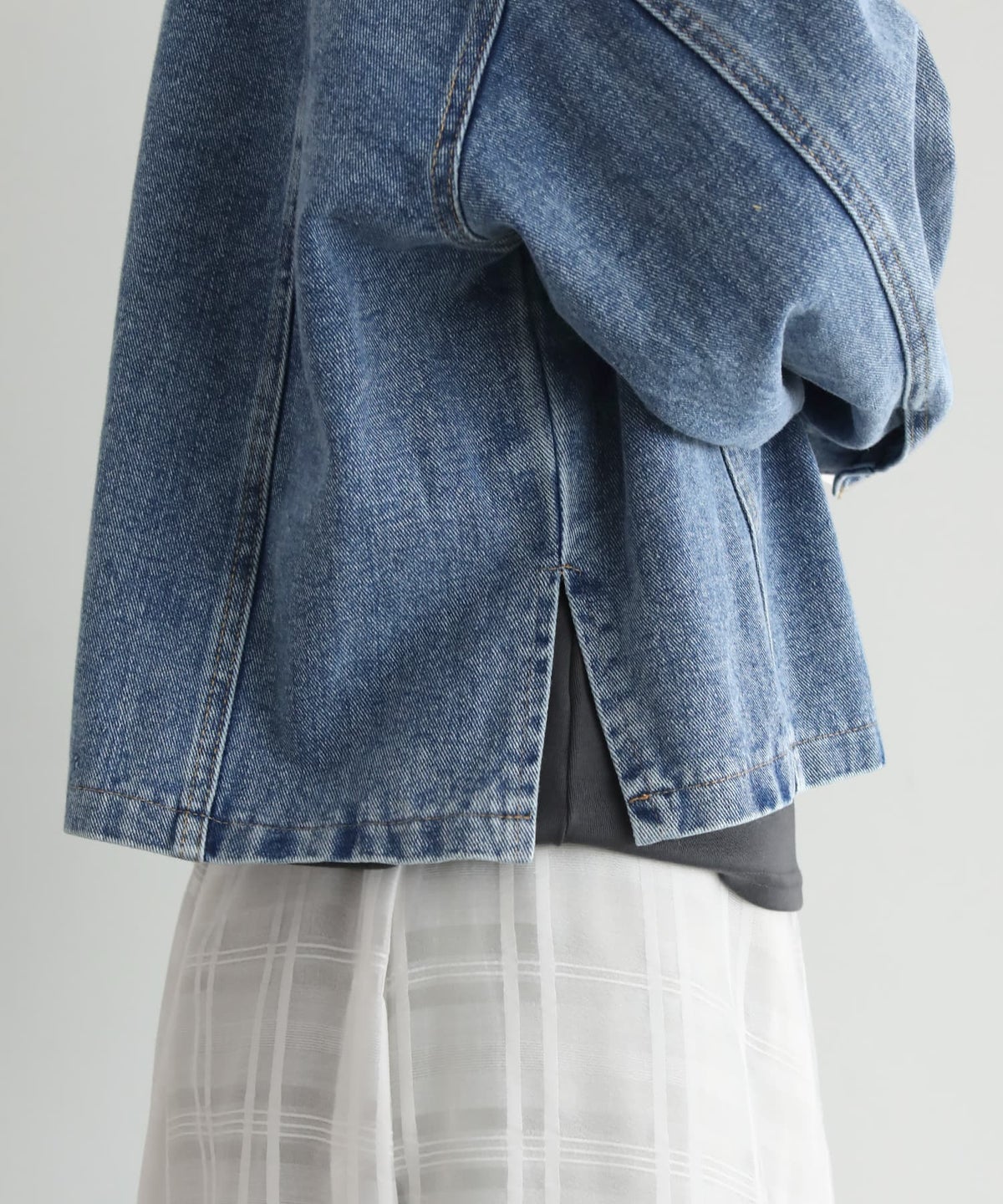 着用イメージ 163cm ライトブルー