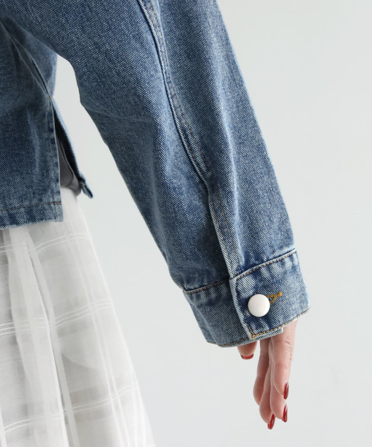 着用イメージ 163cm ライトブルー