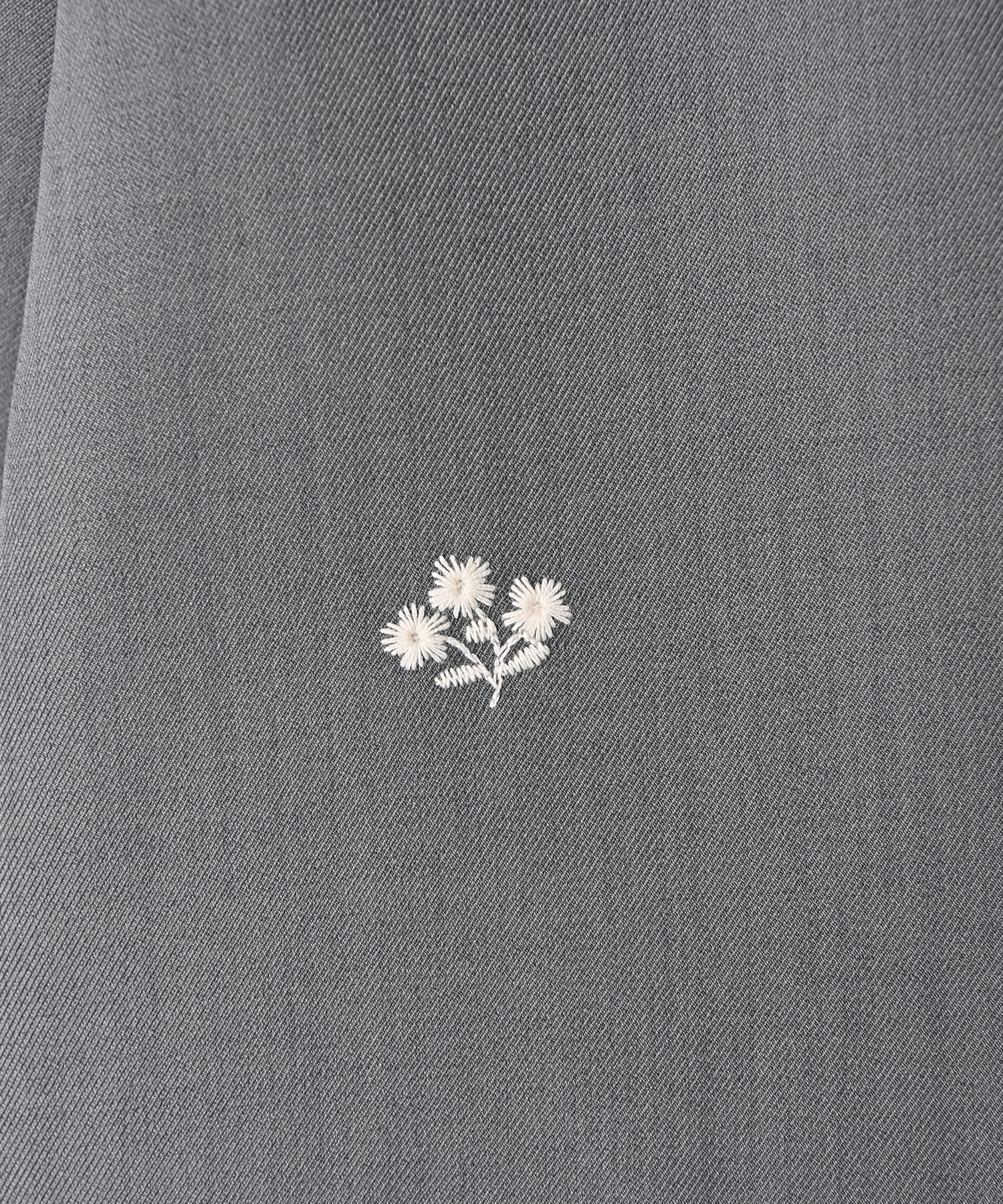 BLK001】花柄刺繍ツイルテーラードジャケット | おしゃれな大人