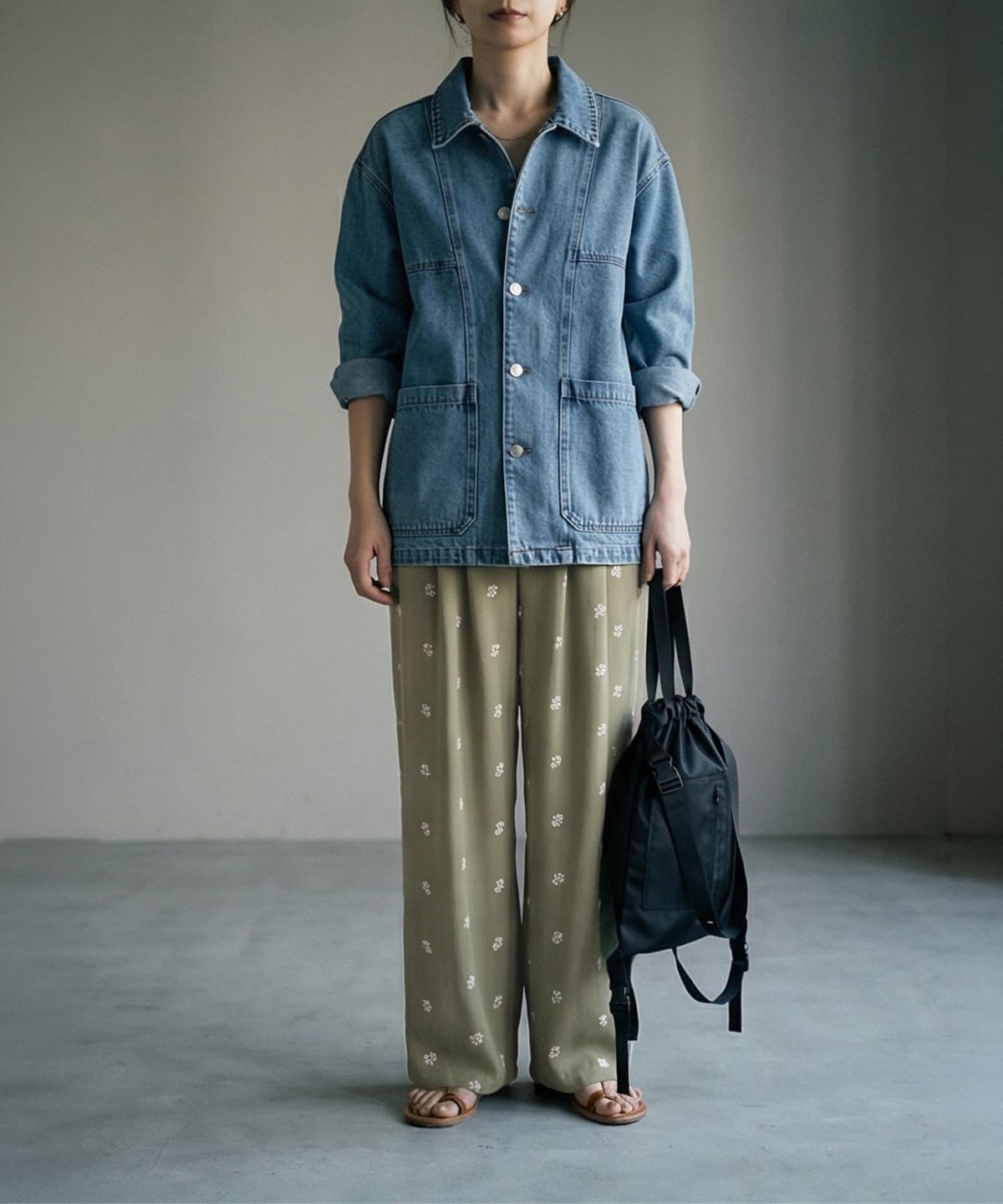 着用イメージ 170cm グリーン