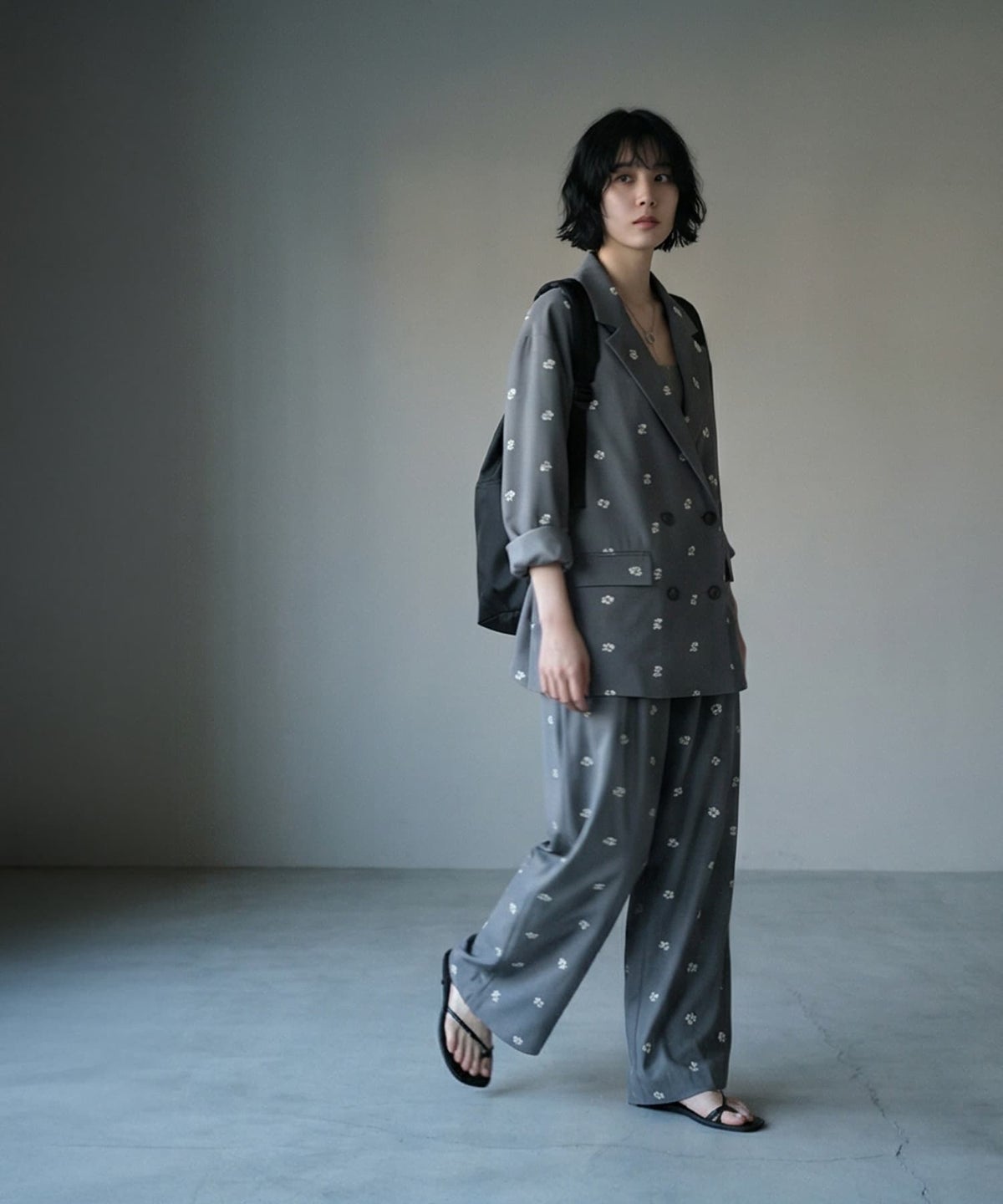 着用イメージ 170cm グレー