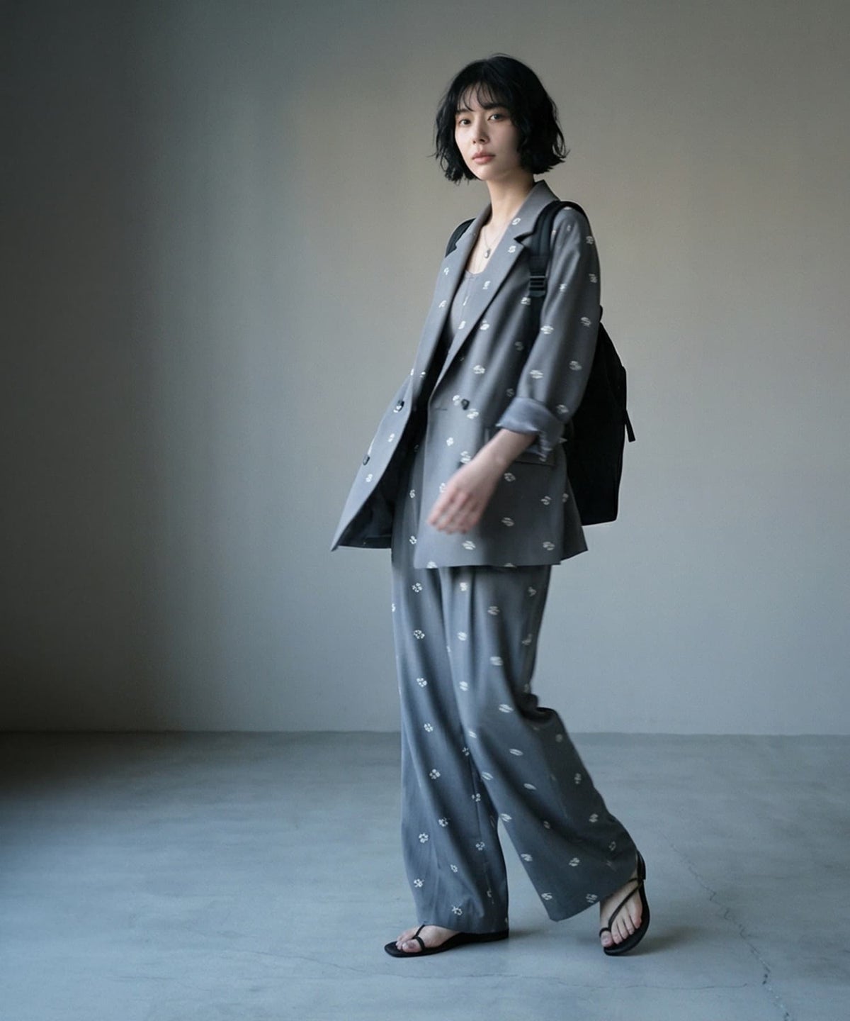 着用イメージ 170cm グレー