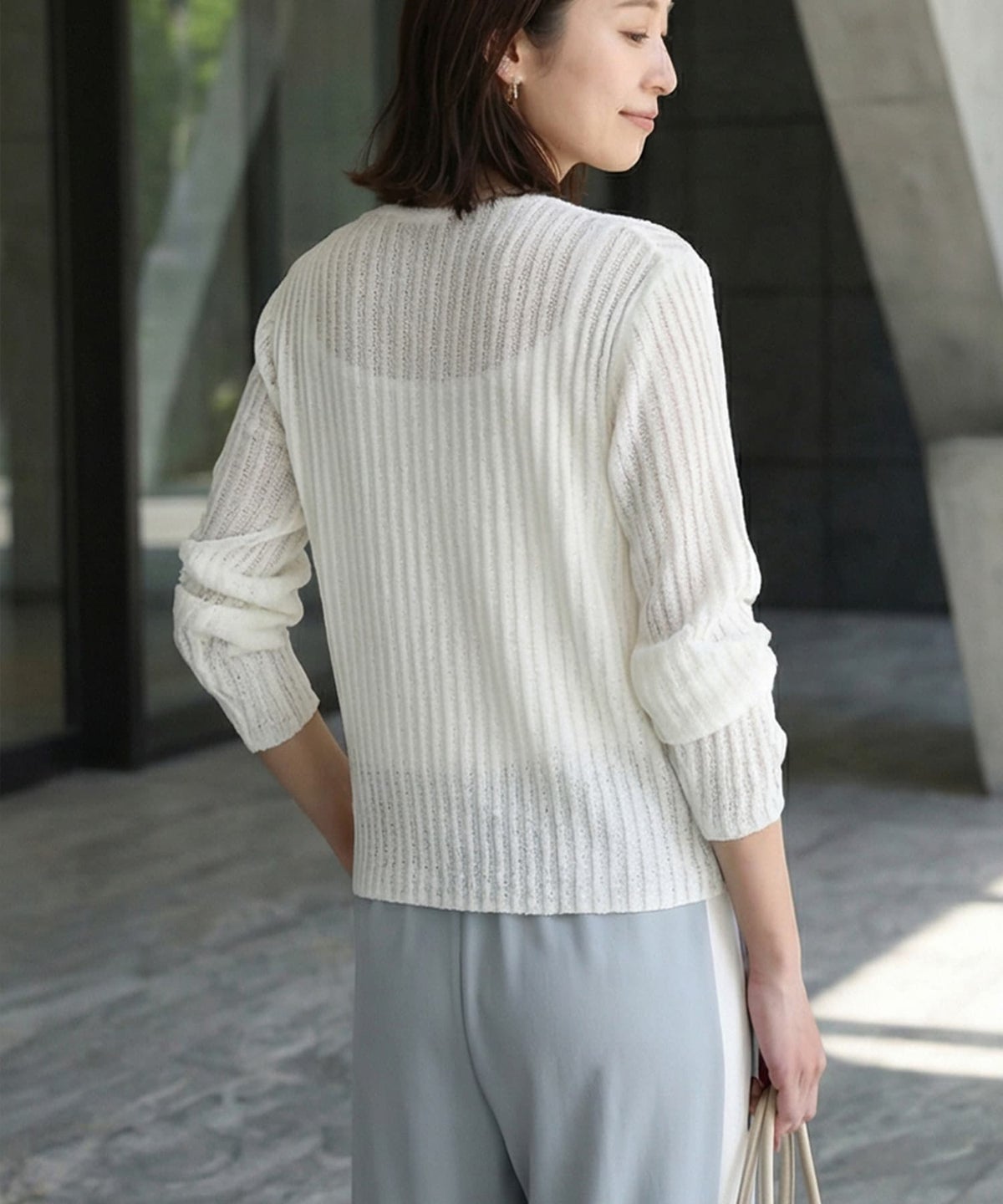 着用イメージ 163cm アイボリー