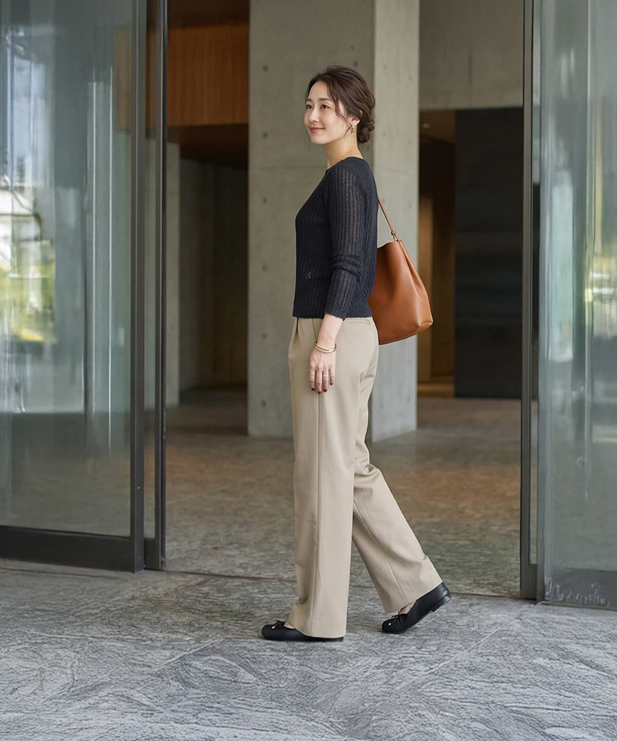 着用イメージ 163cm ブラック