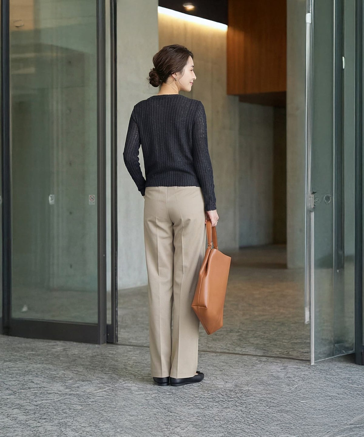 着用イメージ 163cm ブラック