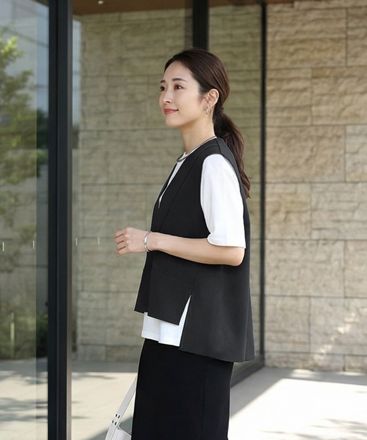 着用イメージ 163cm ブラック