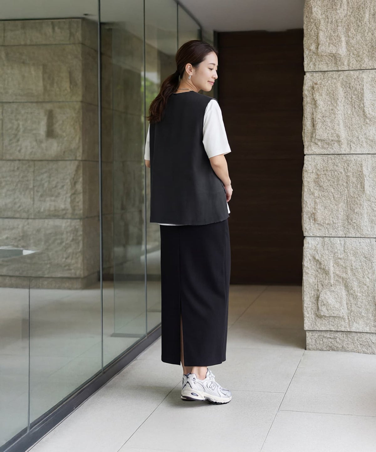 着用イメージ 163cm ブラック