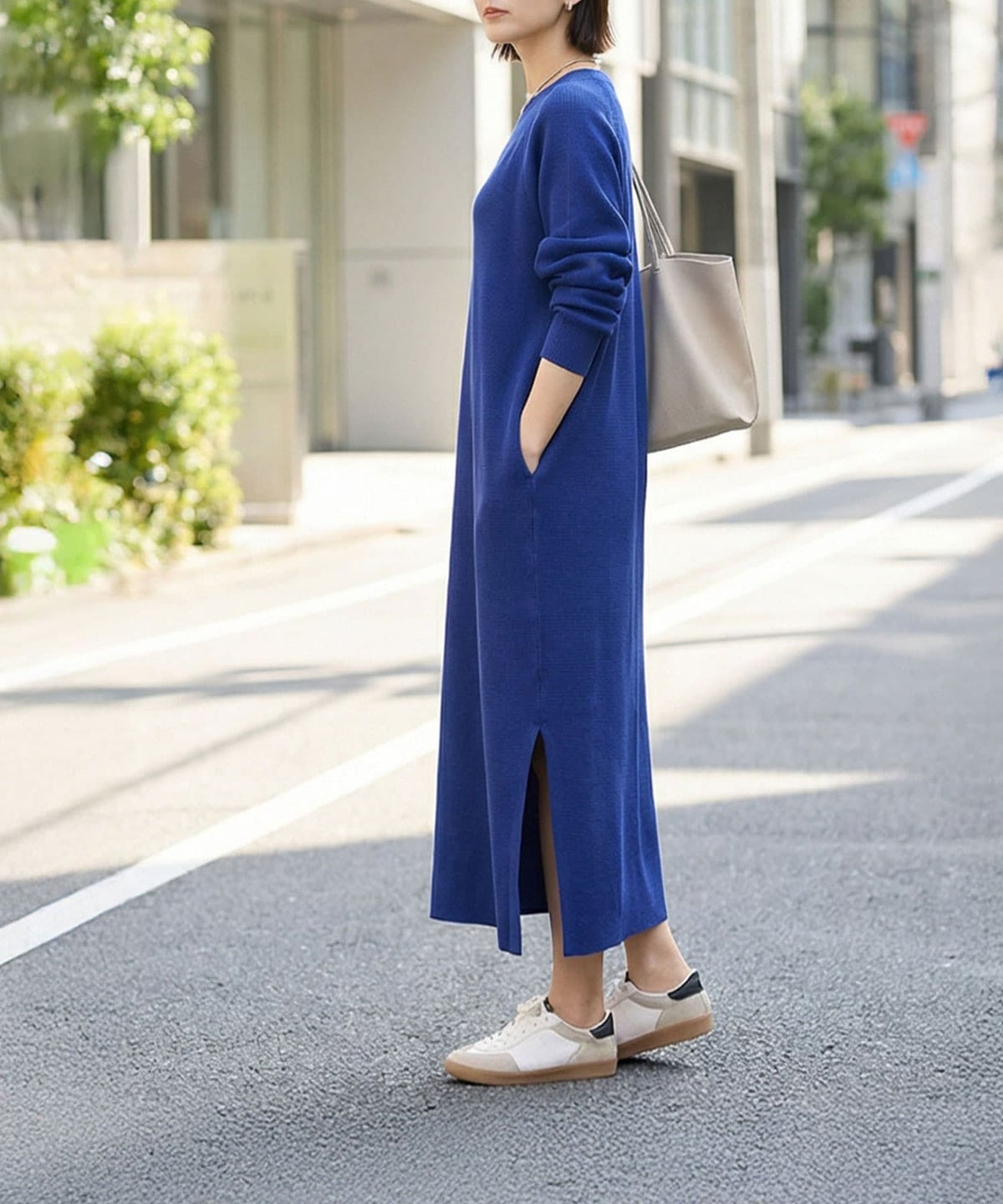 着用イメージ 163cm コバルトブルー