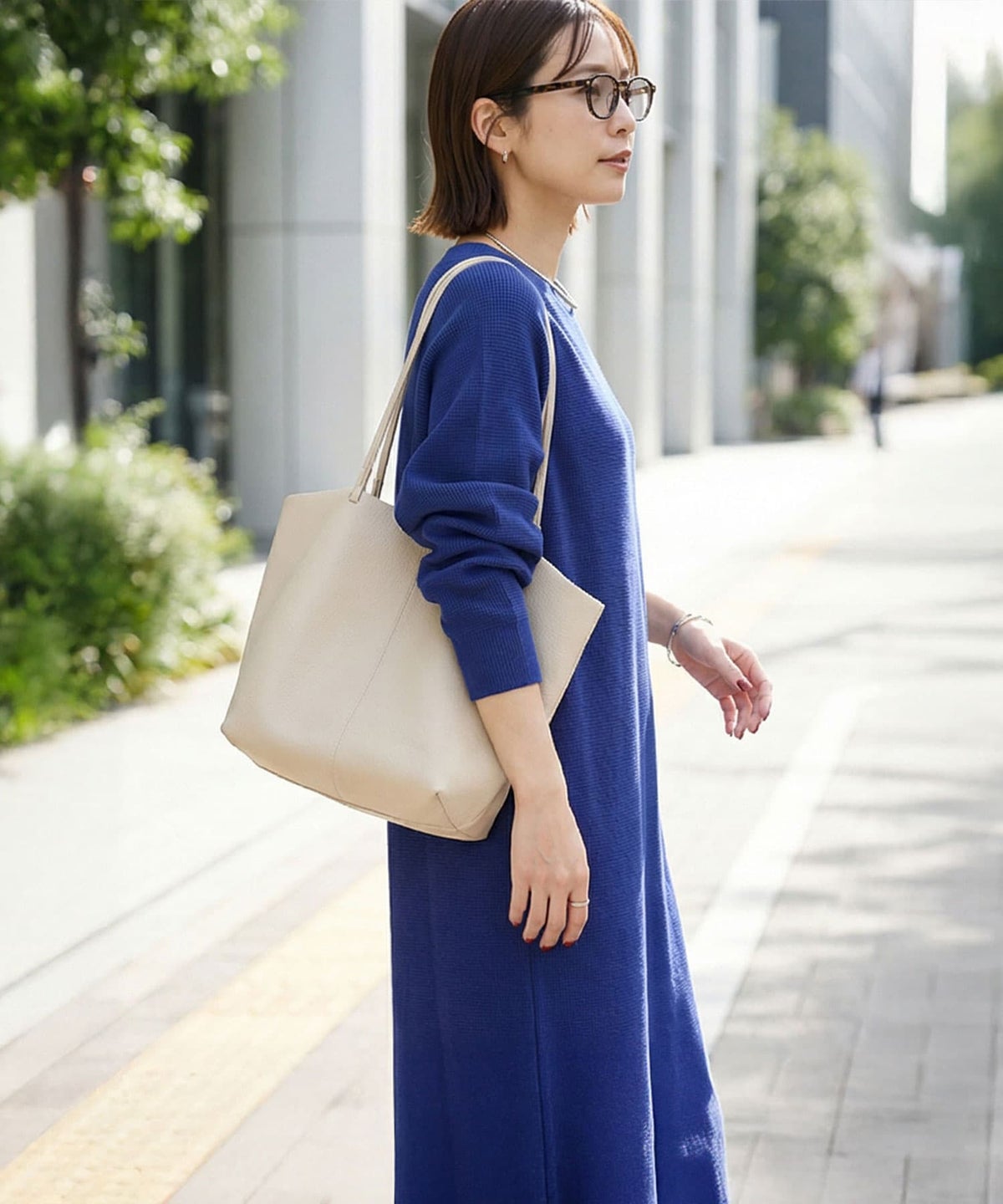 着用イメージ 163cm コバルトブルー