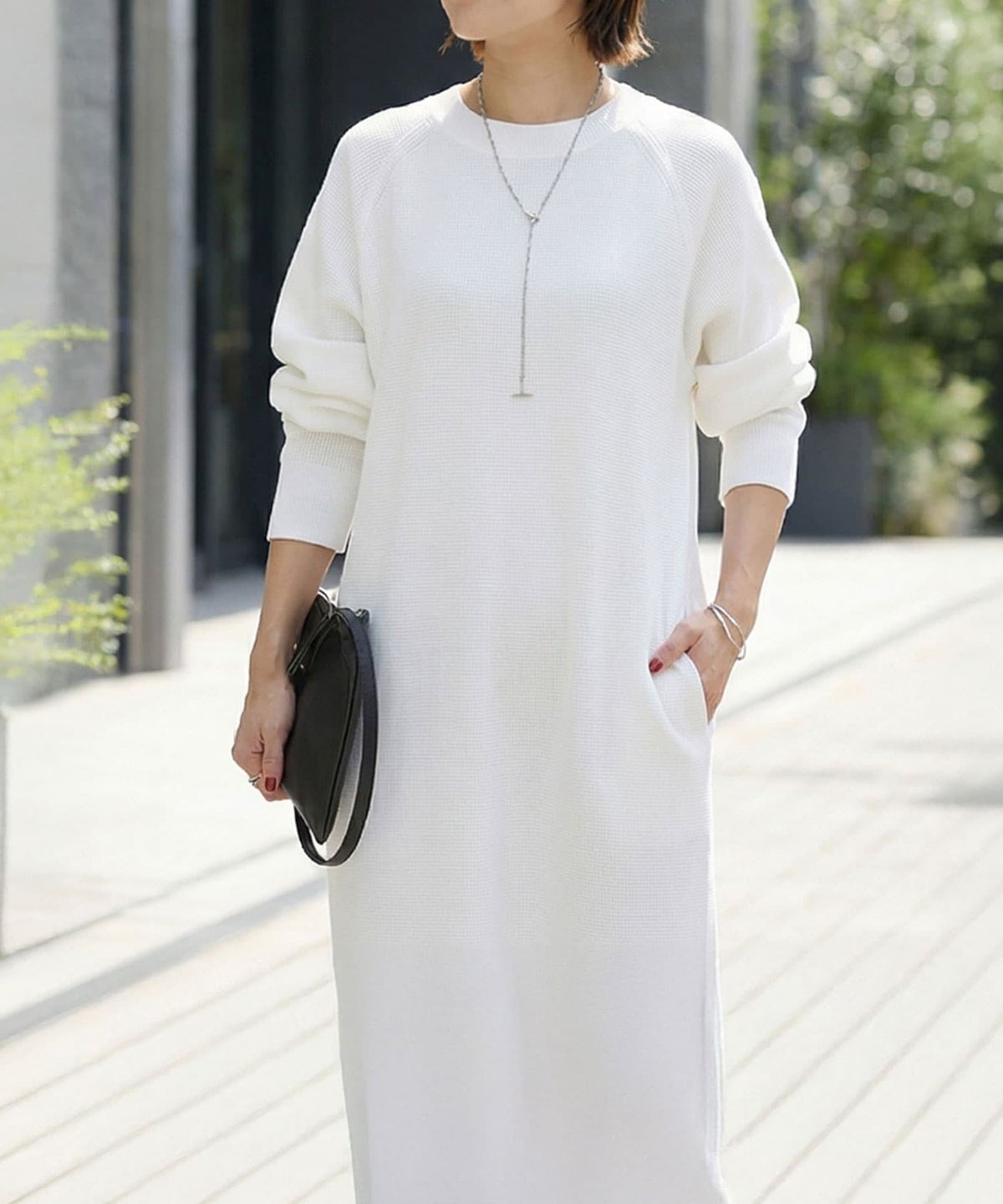 着用イメージ 163cm ホワイト