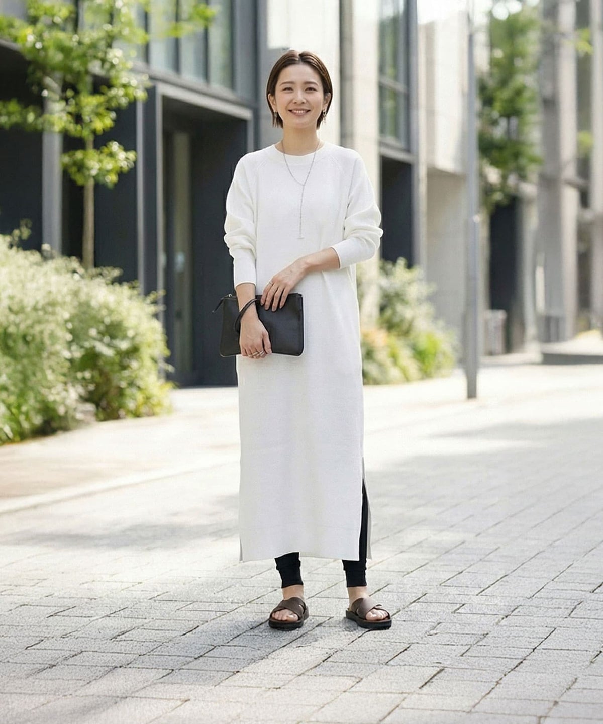 着用イメージ 163cm ホワイト