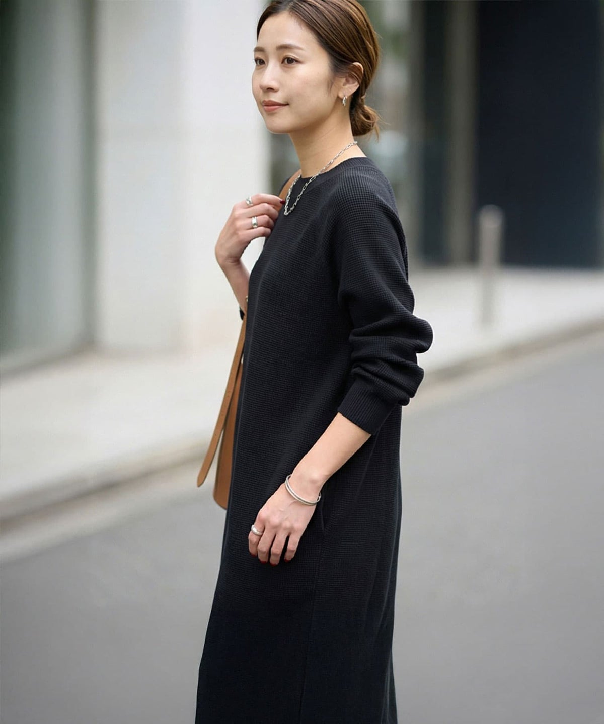 着用イメージ 163cm ブラック