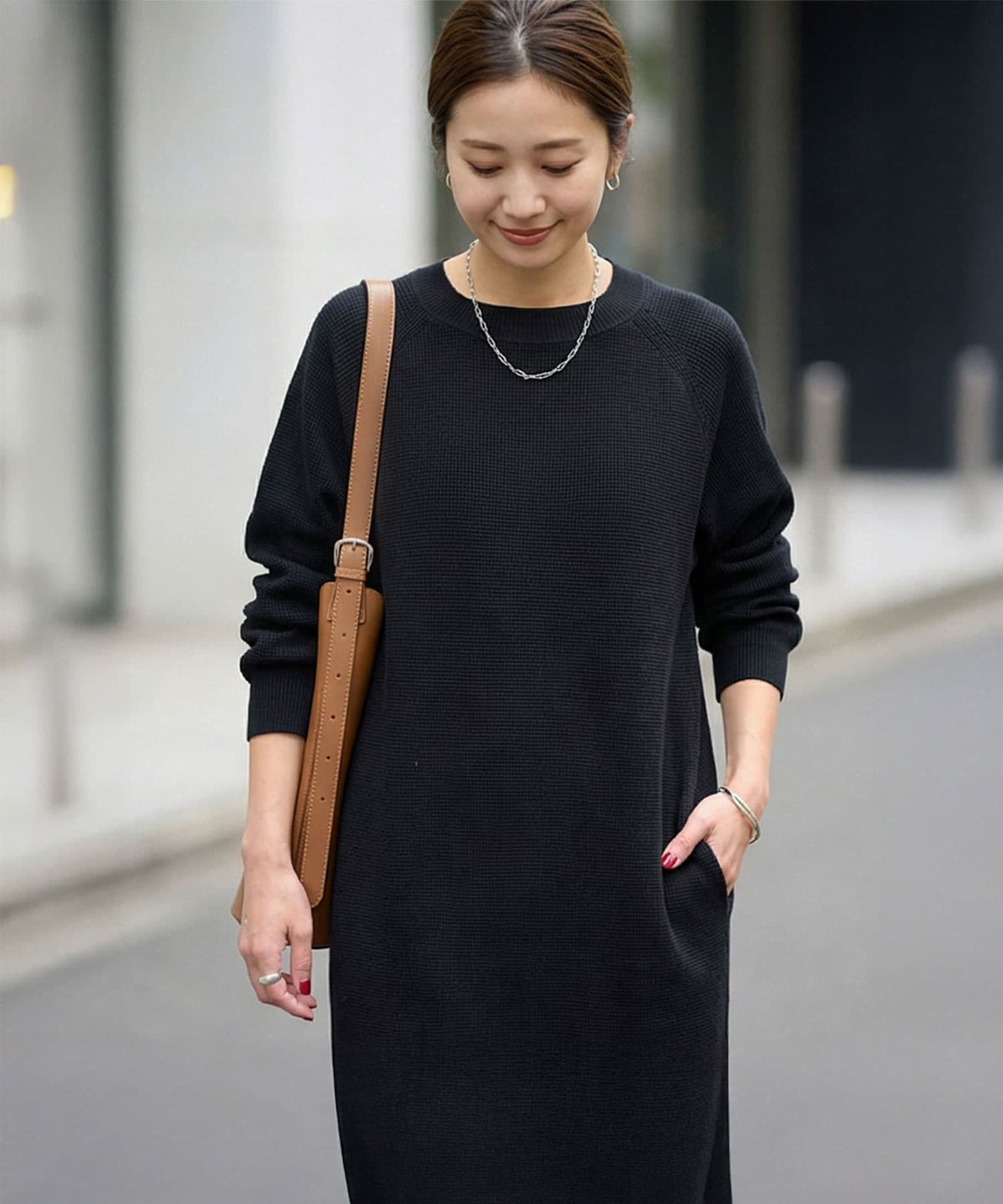 着用イメージ 163cm ブラック