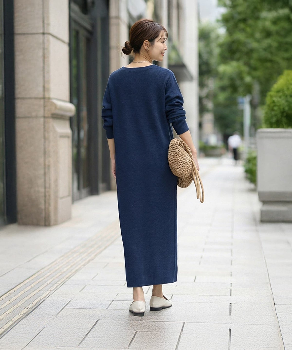 着用イメージ 163cm ライトネイビー