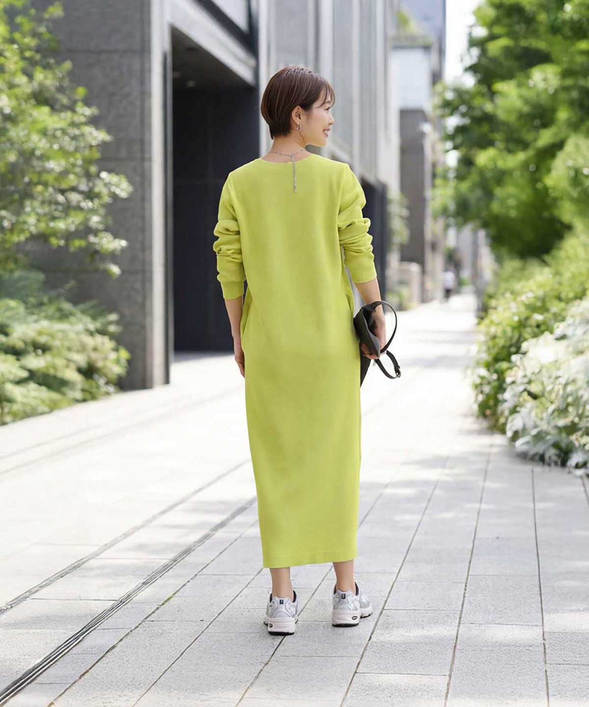 着用イメージ 163cm ライムグリーン