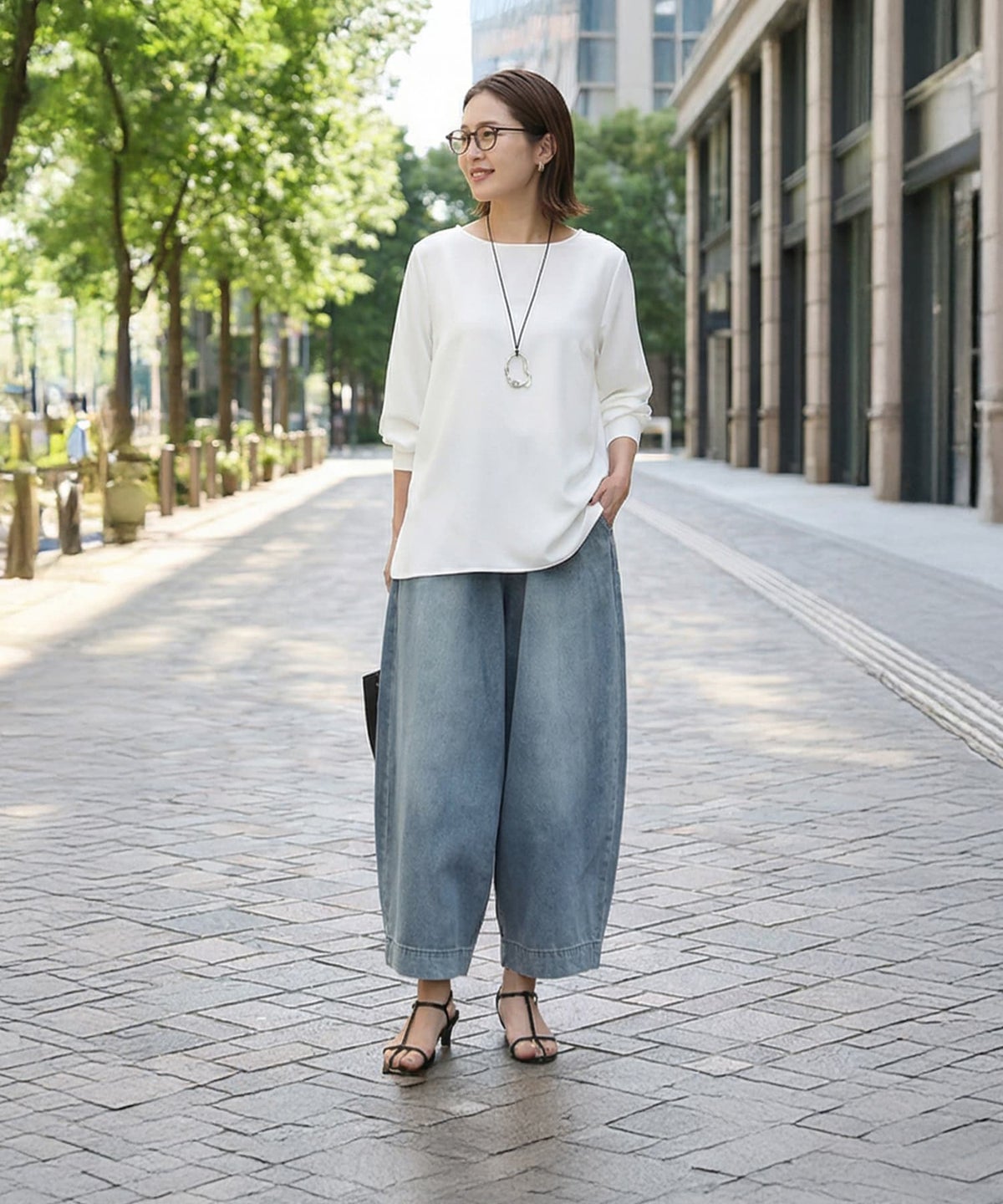 着用イメージ 163cm ホワイト