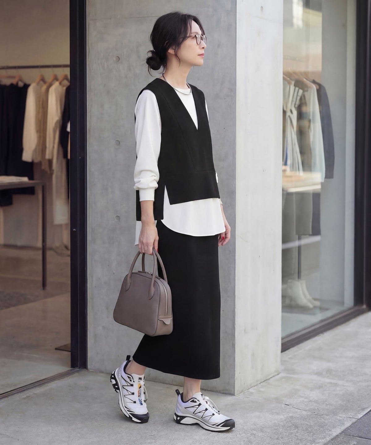 着用イメージ 163cm ホワイト