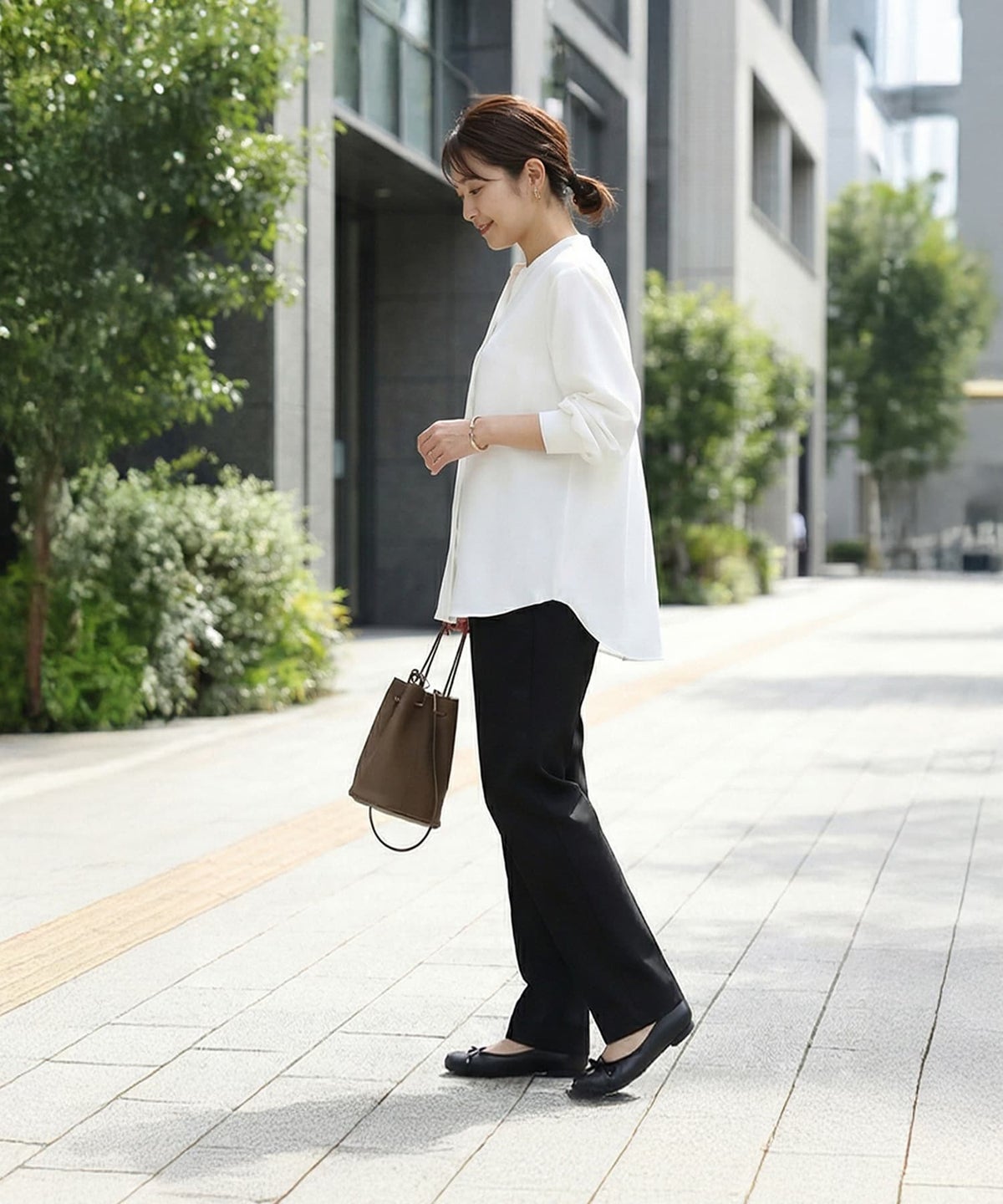 着用イメージ 163cm ホワイト