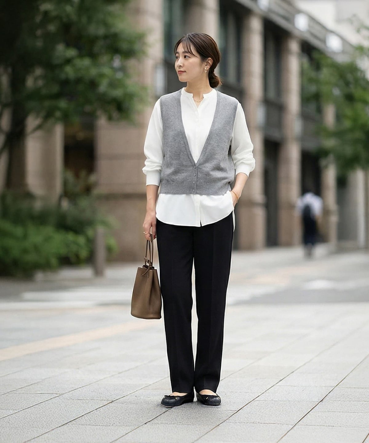 着用イメージ 163cm ホワイト