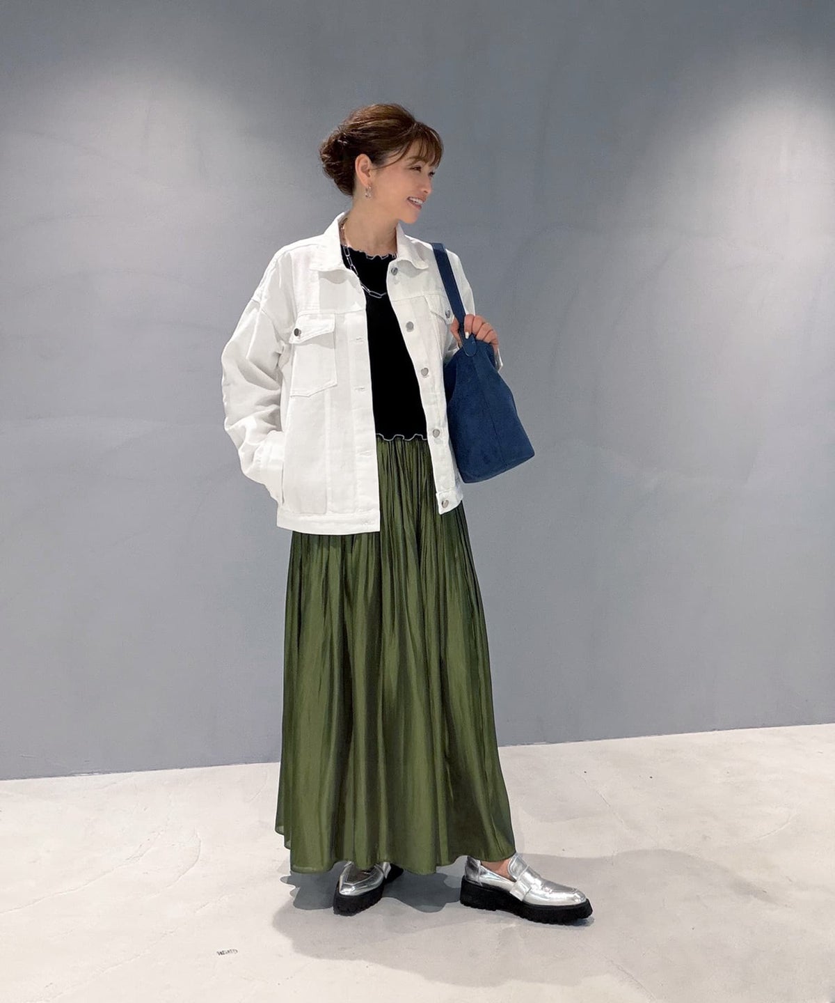 着用イメージ 163cm ホワイト