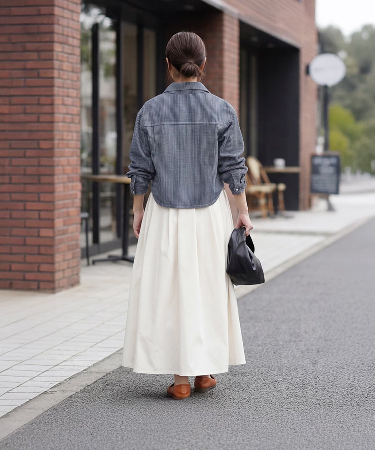 着用イメージ 163cm ネイビーミックス