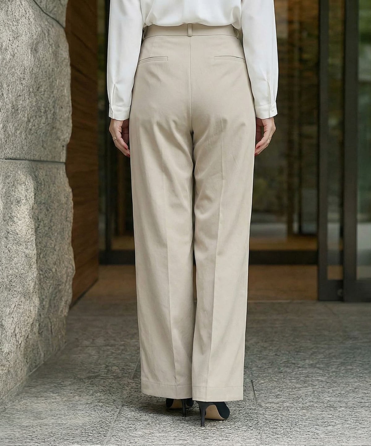 着用イメージ 163cm サンドベージュ Sサイズ