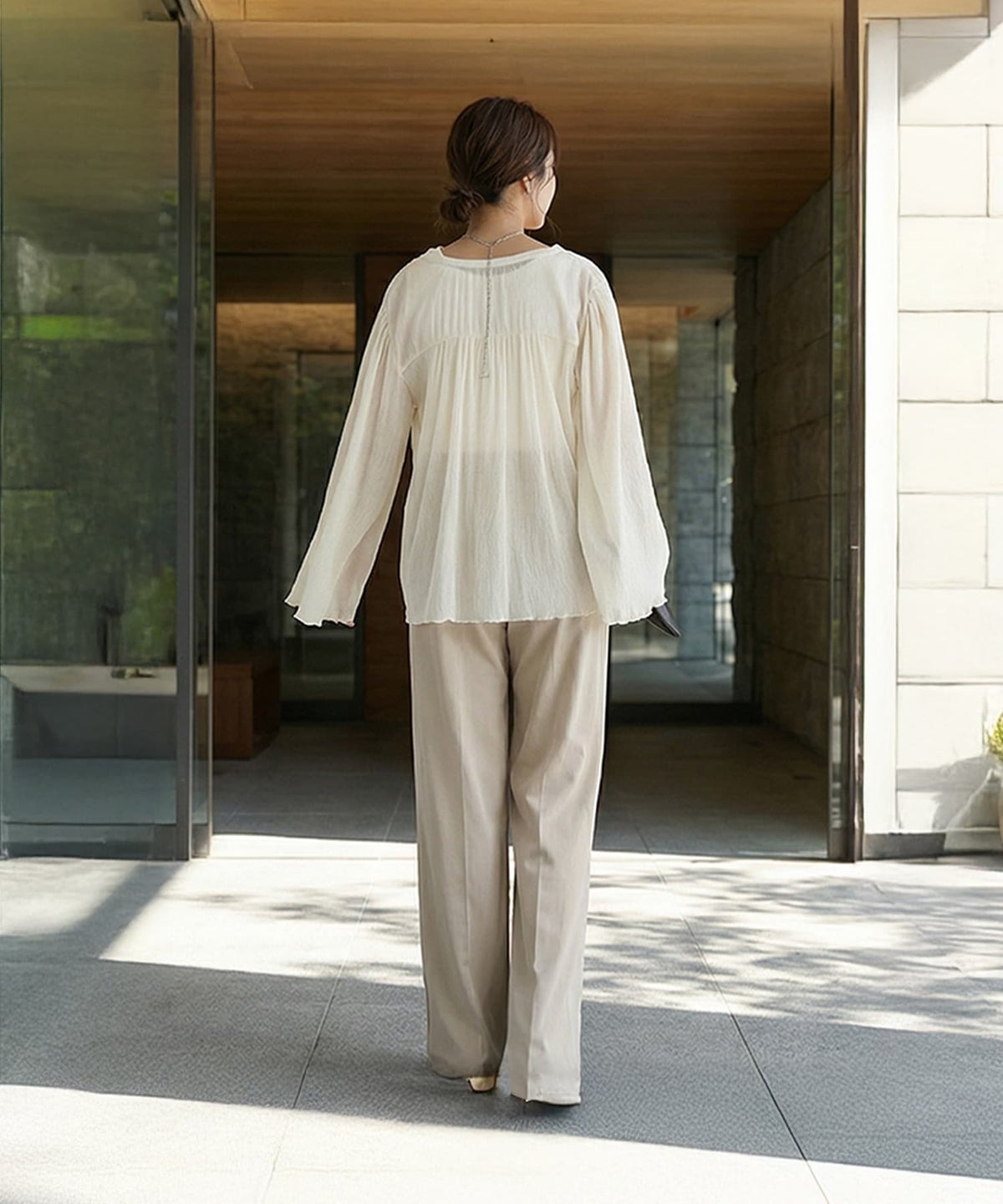 着用イメージ 163cm サンドベージュ Sサイズ