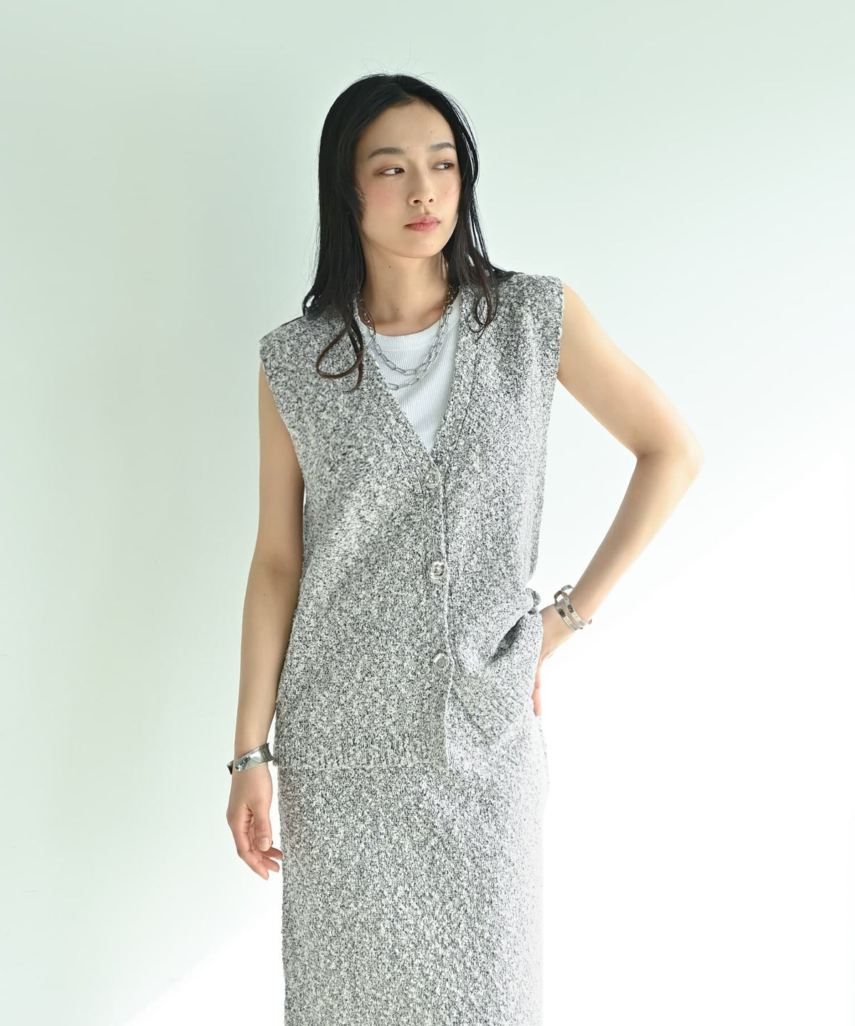 着用イメージ 167cm ミックス