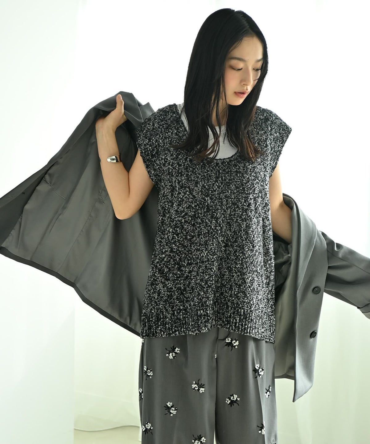 着用イメージ 167cm ブラック